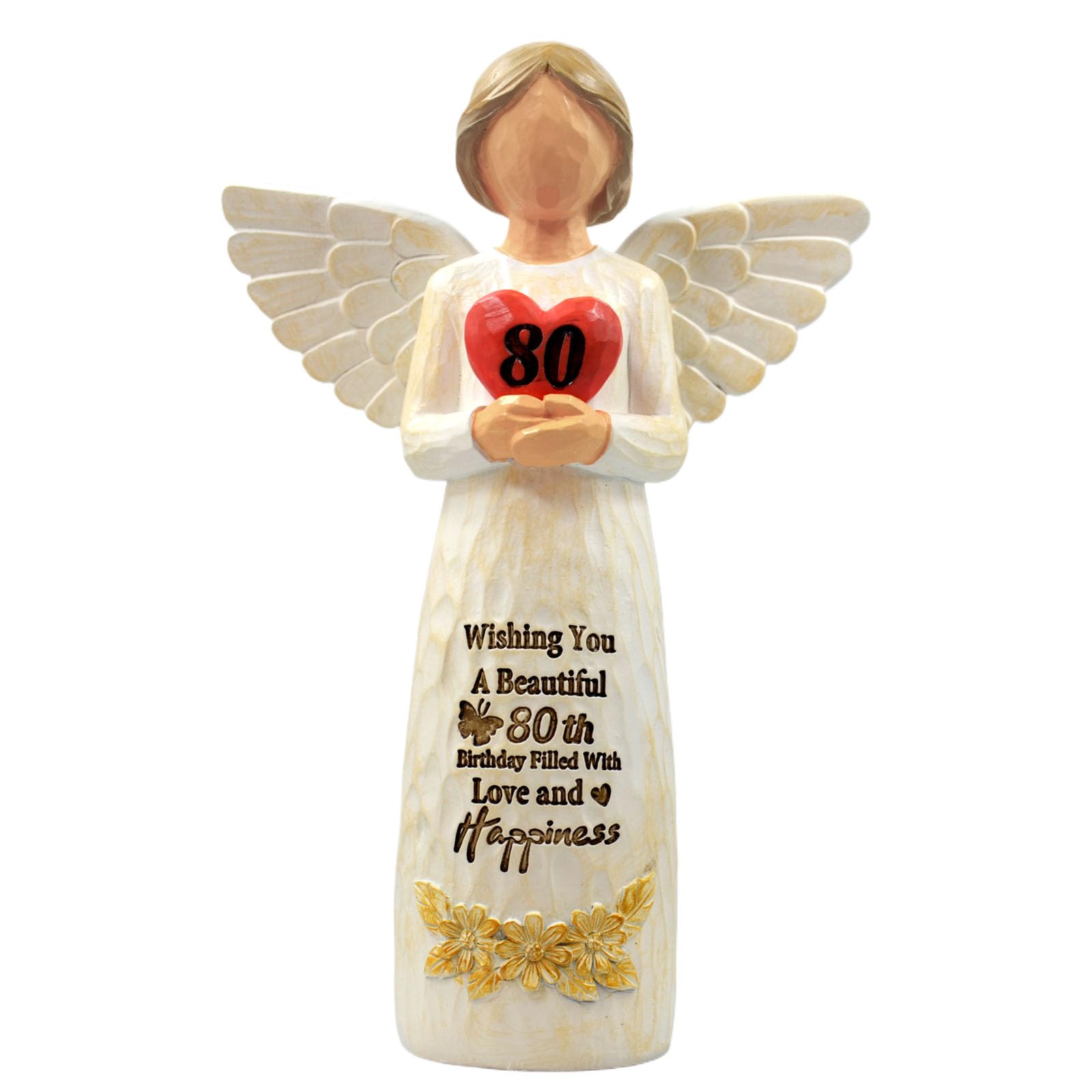 GemsLives Gifts for Women Figurines– Elegant Birthday Figurine, Friendship Gifts for Grandma, Mother, Aunt,Sister, or Friends (80TH Figurines)