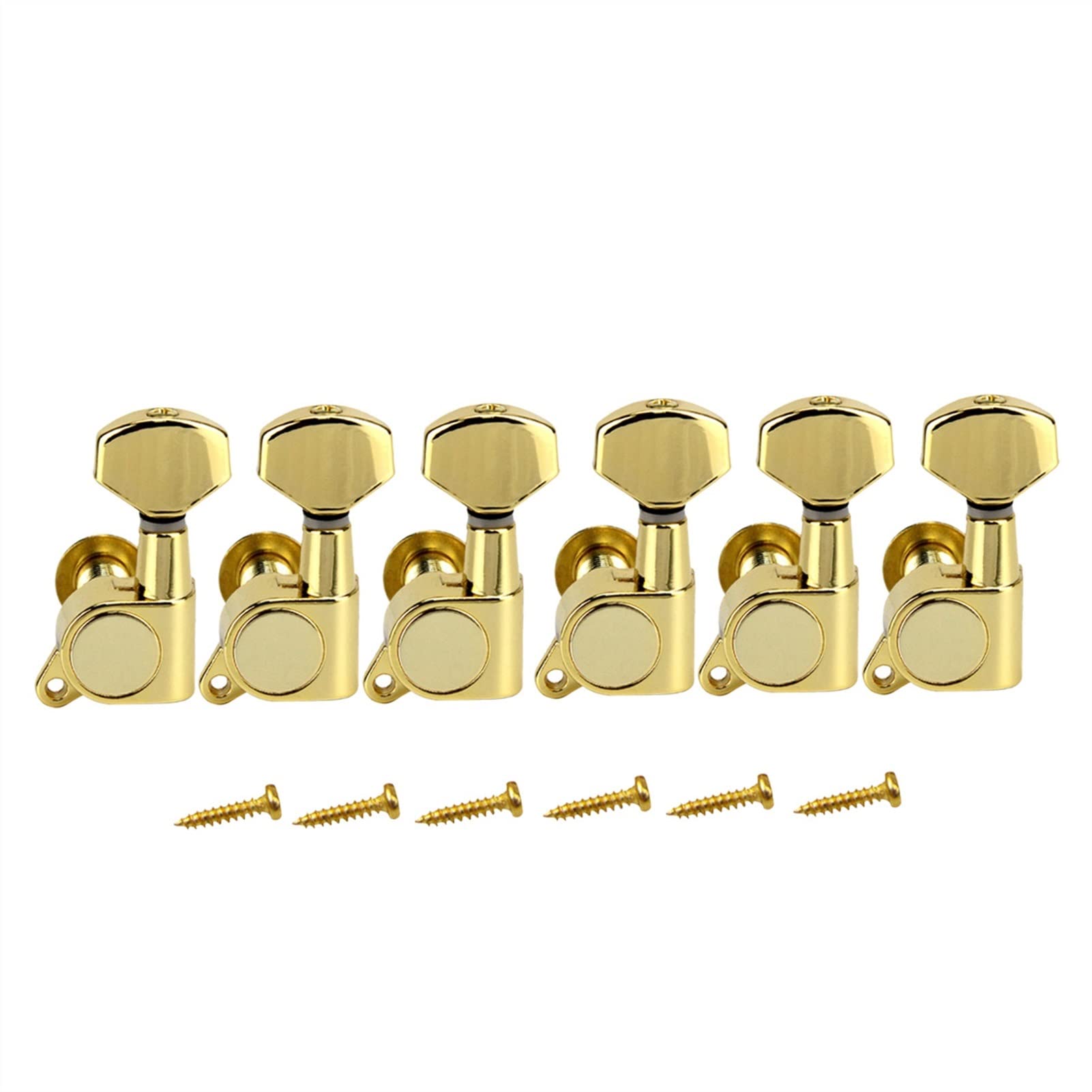 6pcs Tonge De Guitare Électrique PEGS Gold 6L Têtes De Machine pour Les Pièces De Guitare Gauchers Mécaniques Guitare Mécaniques