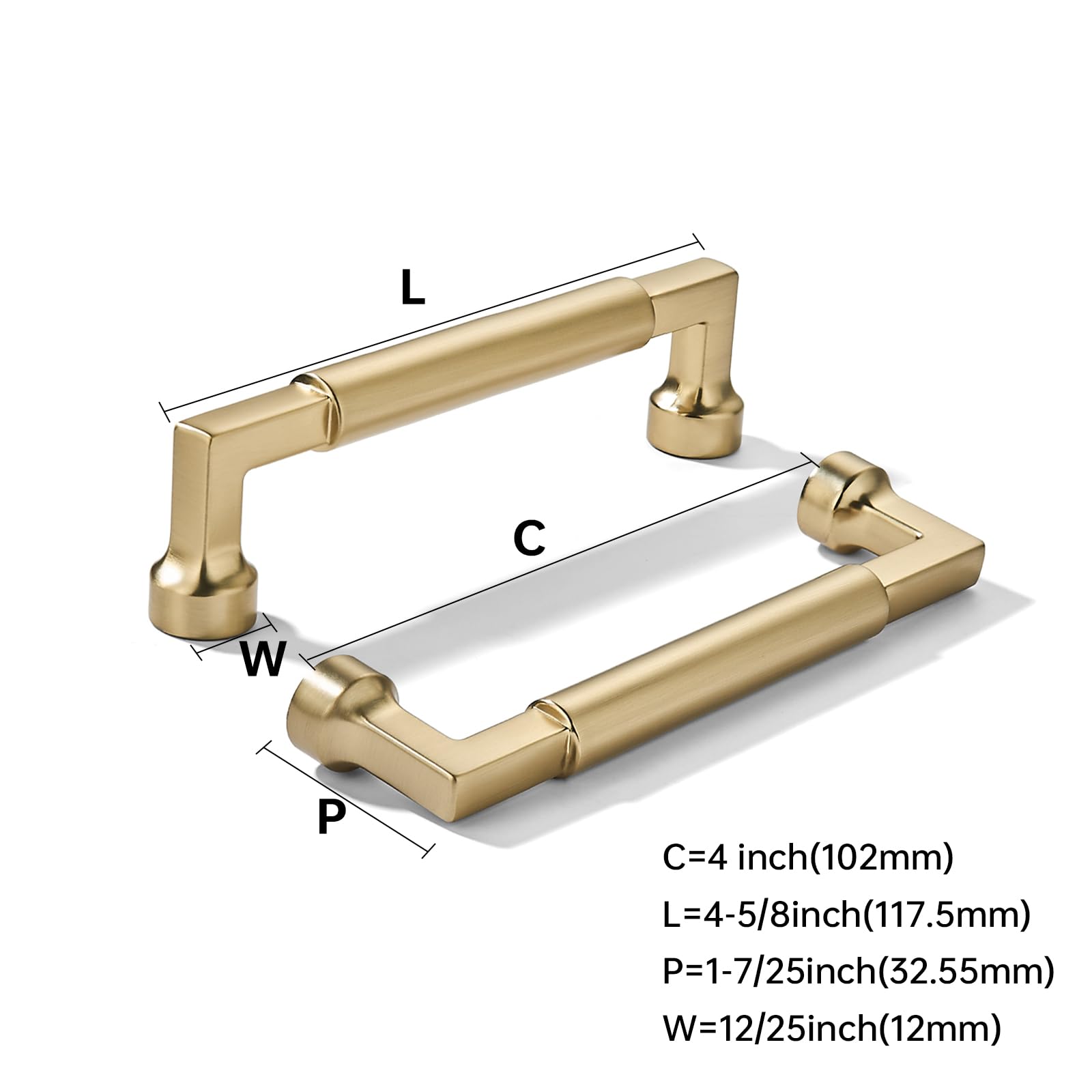 KHTUMEWARE-80345 Champagne Bronze Cabinet Pulls CTC 3 in (76 mm) 2-Pack in Champagne Bronze — KHTUMEWARE