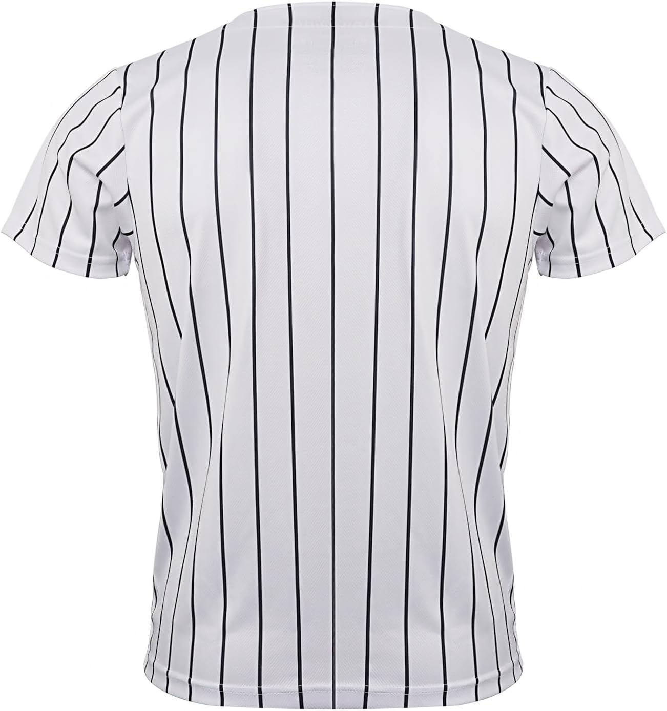 TopTie Sportswear Pinstripe Baseball Jersey for Men and Boys, Hip Hop Button-Down Jersey