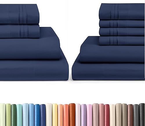 Miniatura 1 de Cali King - Juego de sábanas de lujo de 10 piezas, extra suaves, transpirables, refrescantes con bolsillos profundos y acabado sin arrugas, cómodo