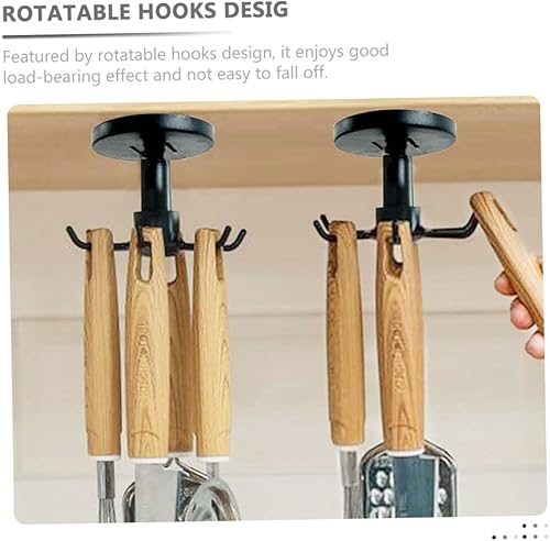 Miniatura 9 de Ganchos giratorios de cocina, ganchos giratorios para gabinete de cocina, ganchos de almacenamiento, ganchos de almacenamiento para utensilios de
