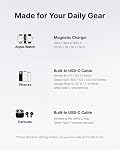 INIU Mini Chargeur portable pour Apple Watch, Power Bank avec intégré USB C Câble, 5000mAh 20W PD Chargement rapide smart Watch Charging Dock pour Apple Watch Ultra 11 10 9 8 SE, iPhone Air 17 16 15 Air