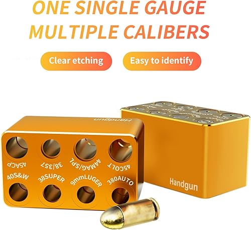 Miniatura 5 de Ludex Medidor de cartucho de verificador de munición para recargar (verificadores de munición, naranja)