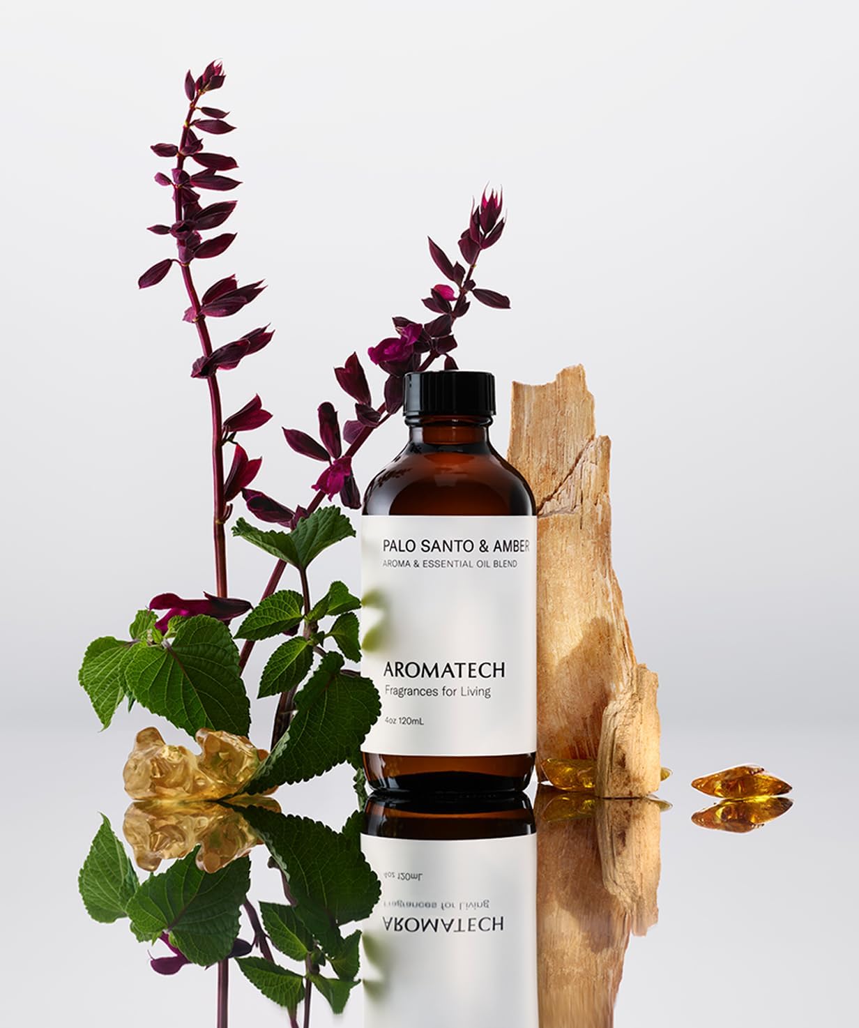 AromaTech Palo Santo & Amber Premium Aroma Oil – Grounding & Inspiring Home Fragrance with Notes of Clary Sage & Lavandin for Scent Diffusers, Cold-Air and UltraSonic Scent Machines (500 mL)