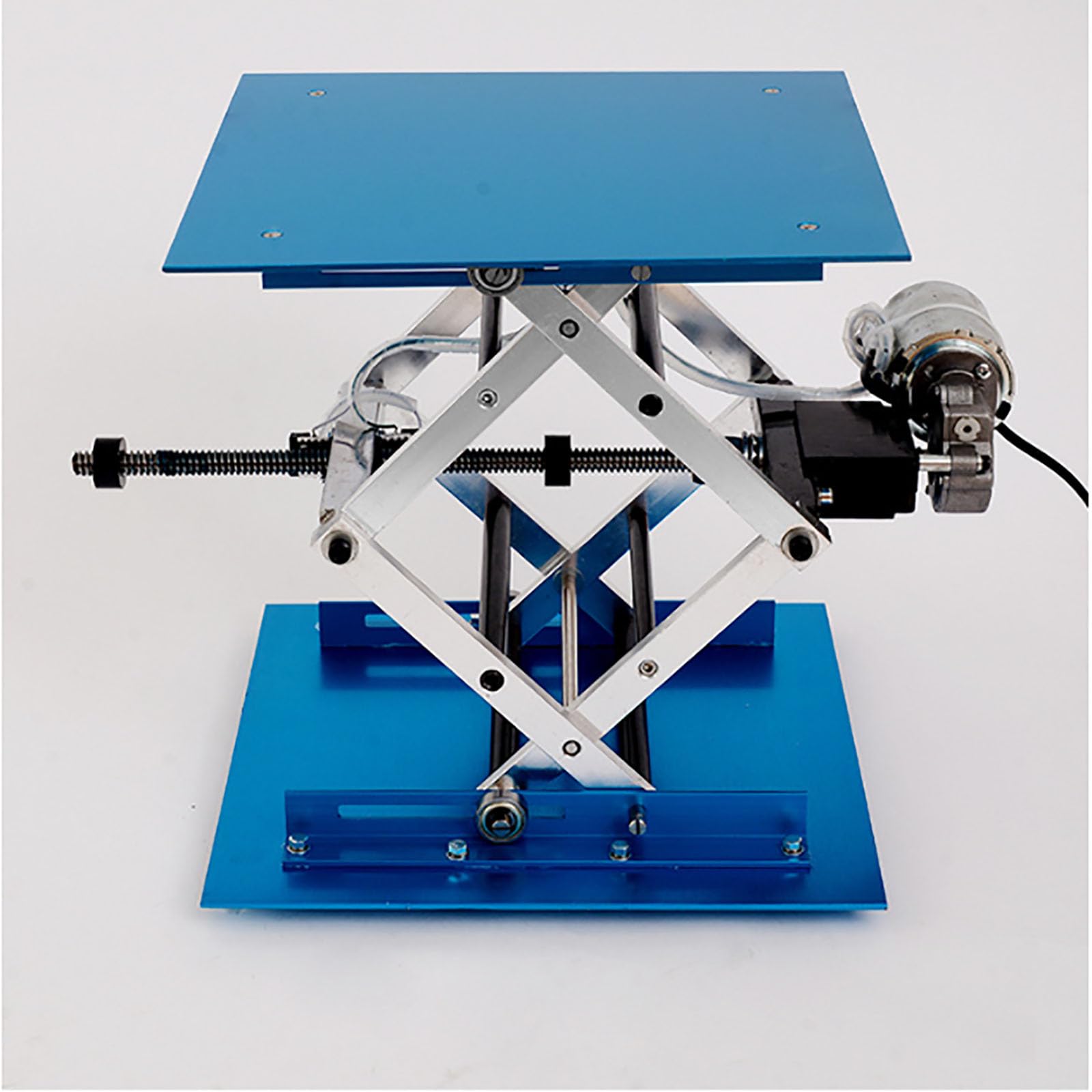 Elevador eléctrico, plataforma de elevación de laboratorio con control remoto, rango de altura 90-365 mm, tamaño de 250 x 250 mm, capacidad de 30 kg, velocidad de elevación de 22 s, ideal para