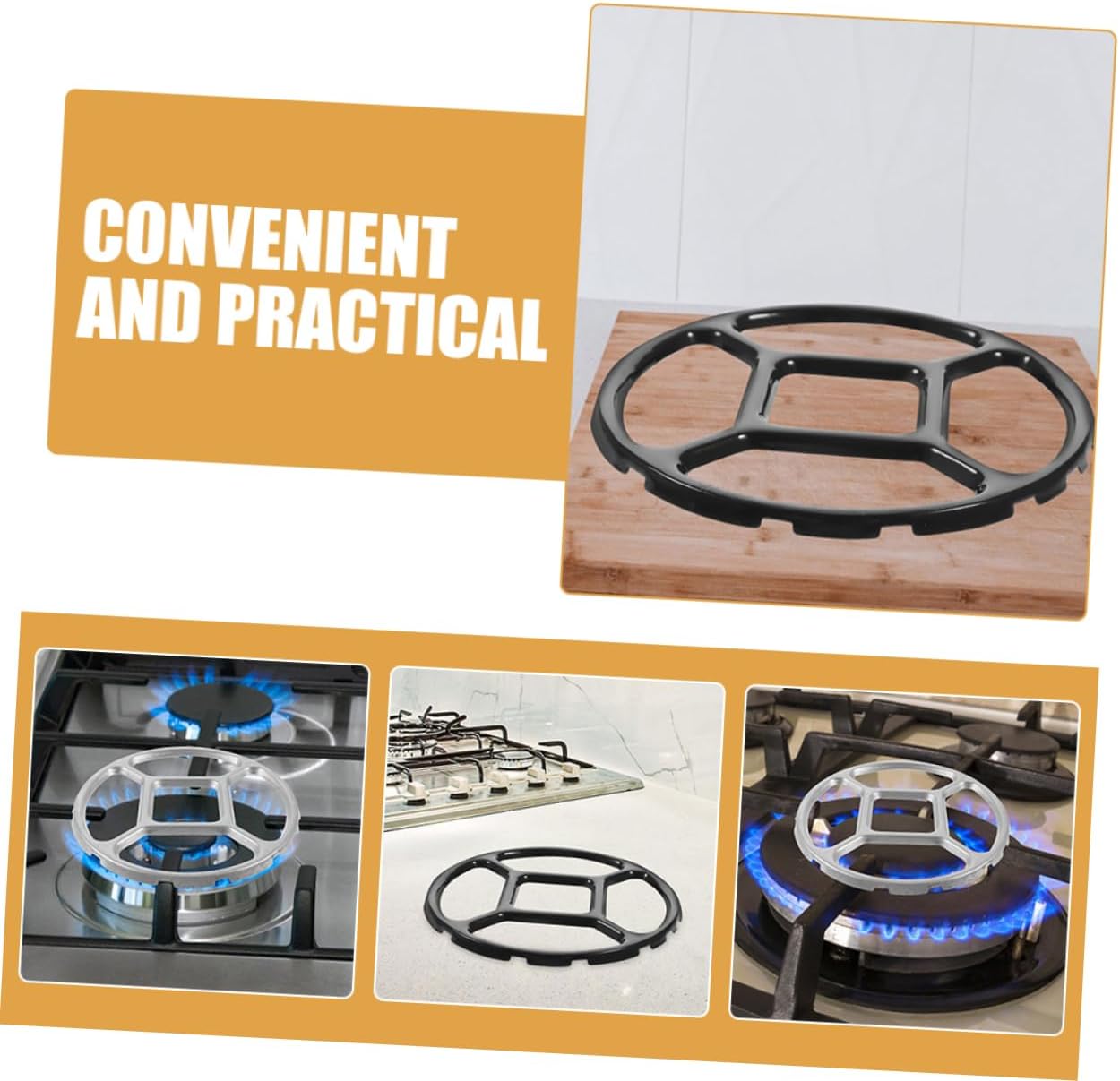 4pcs Alloy Gas Stove Support Rack Wok Ring for Small Pots