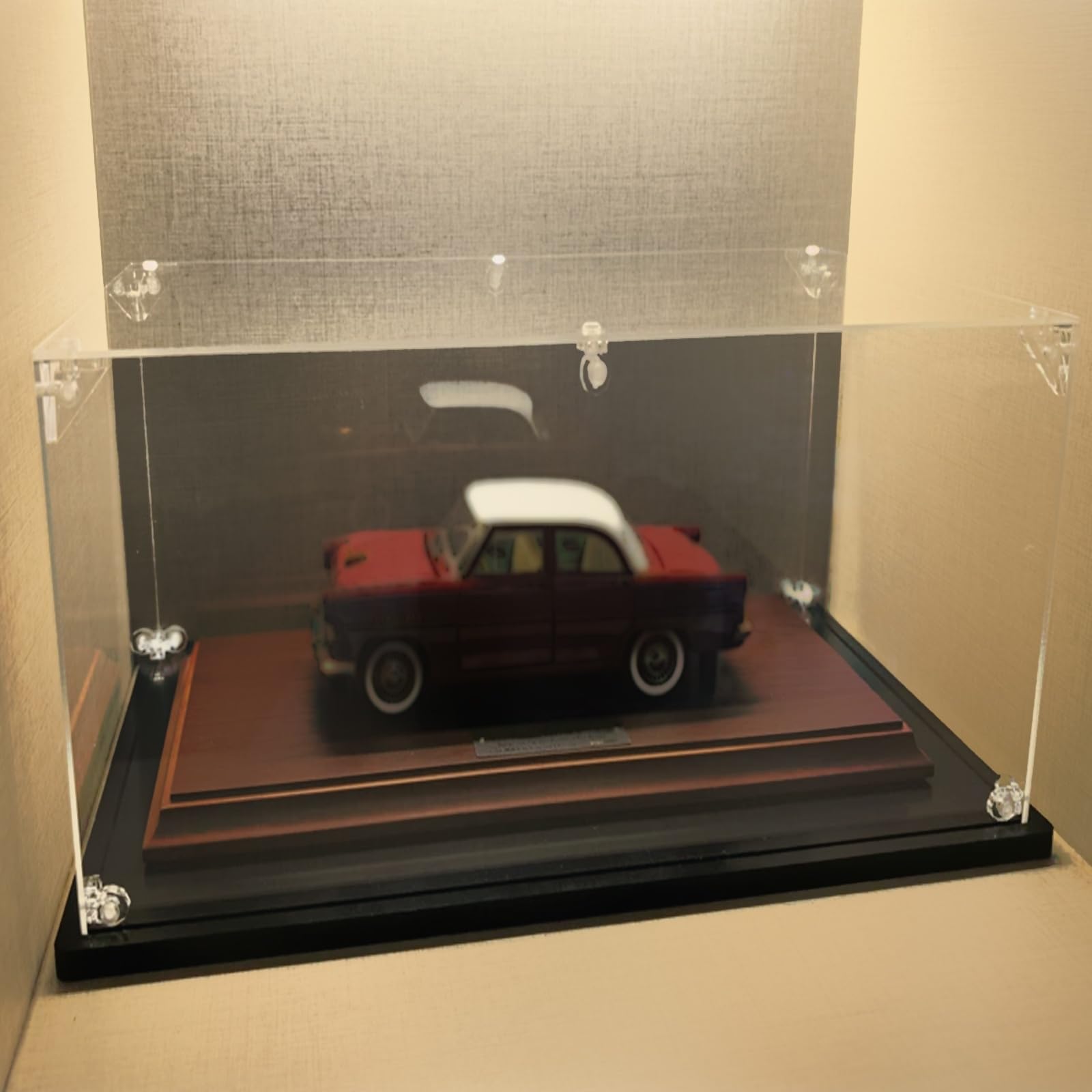Generisch „Transparente Präsentationsboxen 20-28 Zoll für Spielzeug, Figuren und Sammlerstücke – Matte Unterseite und Deckel, perfekt zur Präsentation (60x50x50cm/24x20x20in)“