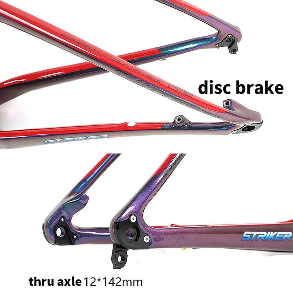 Carbon Fiber Bike Frame 15'' 17'' 19'' 27.5er 29er Hardtail Mountain Bike Frame XC Thru Axle 12x142mm Internal Routing Frame Disc Brake(27.5 * 17'')