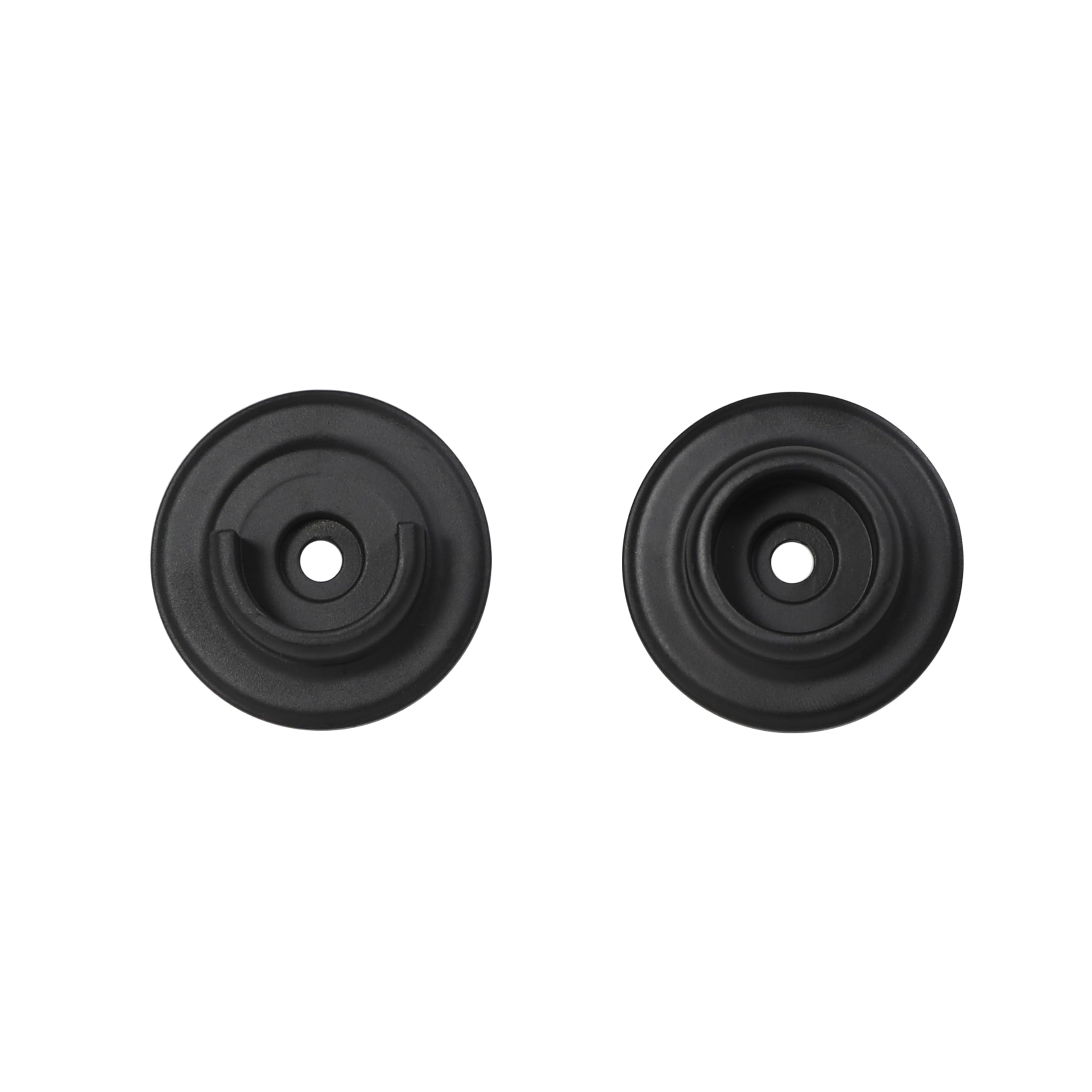 Kenney 3/4" Diameter Curtain Rod Hardware Mount Wall Cup Brackets, Set of 2, Black