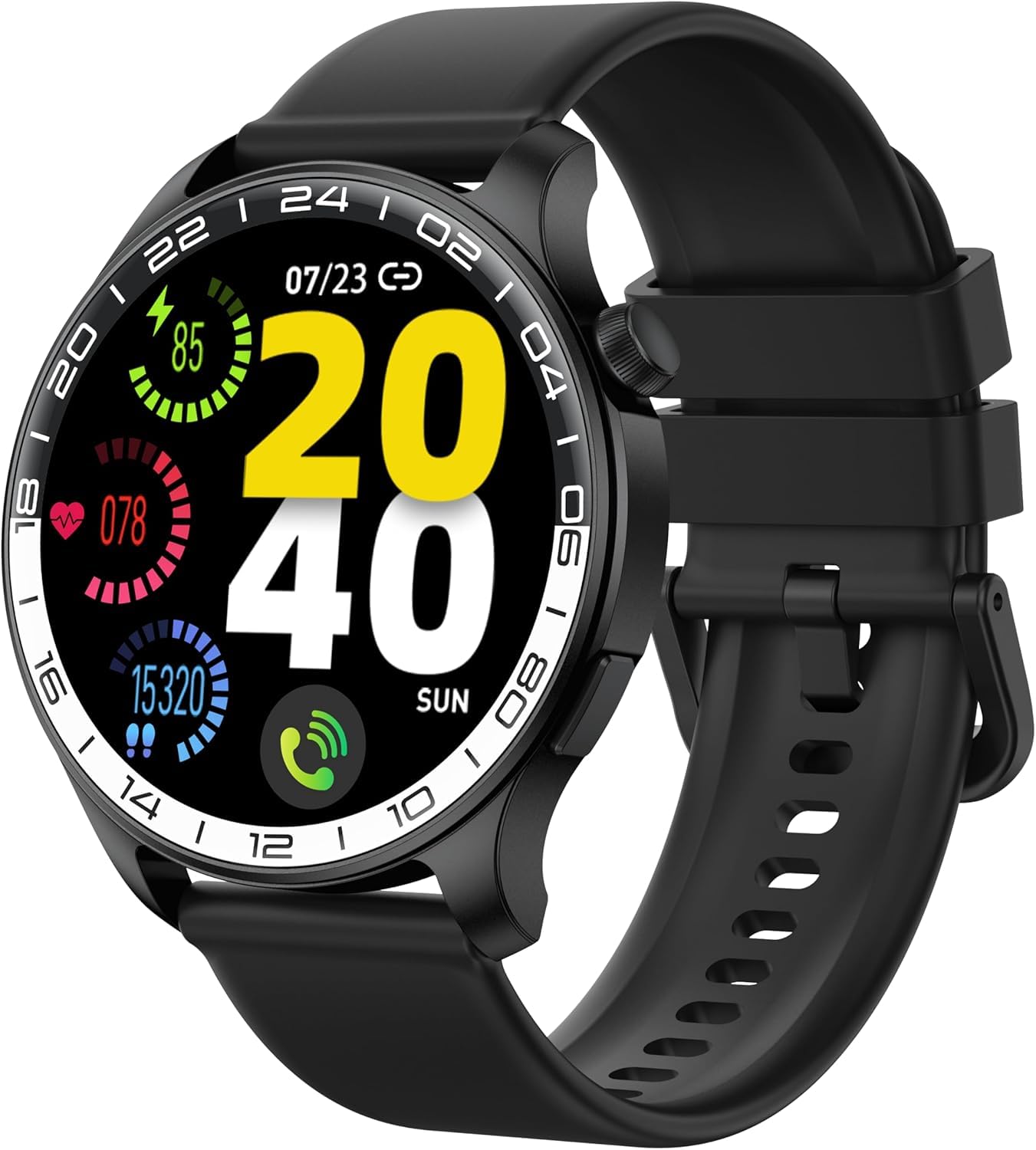 Smart Watch for Men Women(Answer/Make Call),40mm AMOLED Touchscreen | IP68 Waterproof, 100+ Sports Modes, Pedometer, Heart Rate Monitor, Sleep Tracker Activity Tracker, Android, iOS