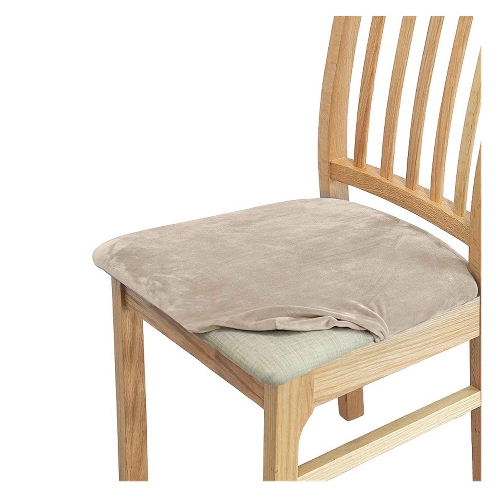 FVDZRFIE Chair Covers 1/4/6/8 Velvet Chair Cushion Cover Solid Color Chair Cover Winter warm Chairs Seat Cover(Color 17,1pcs)