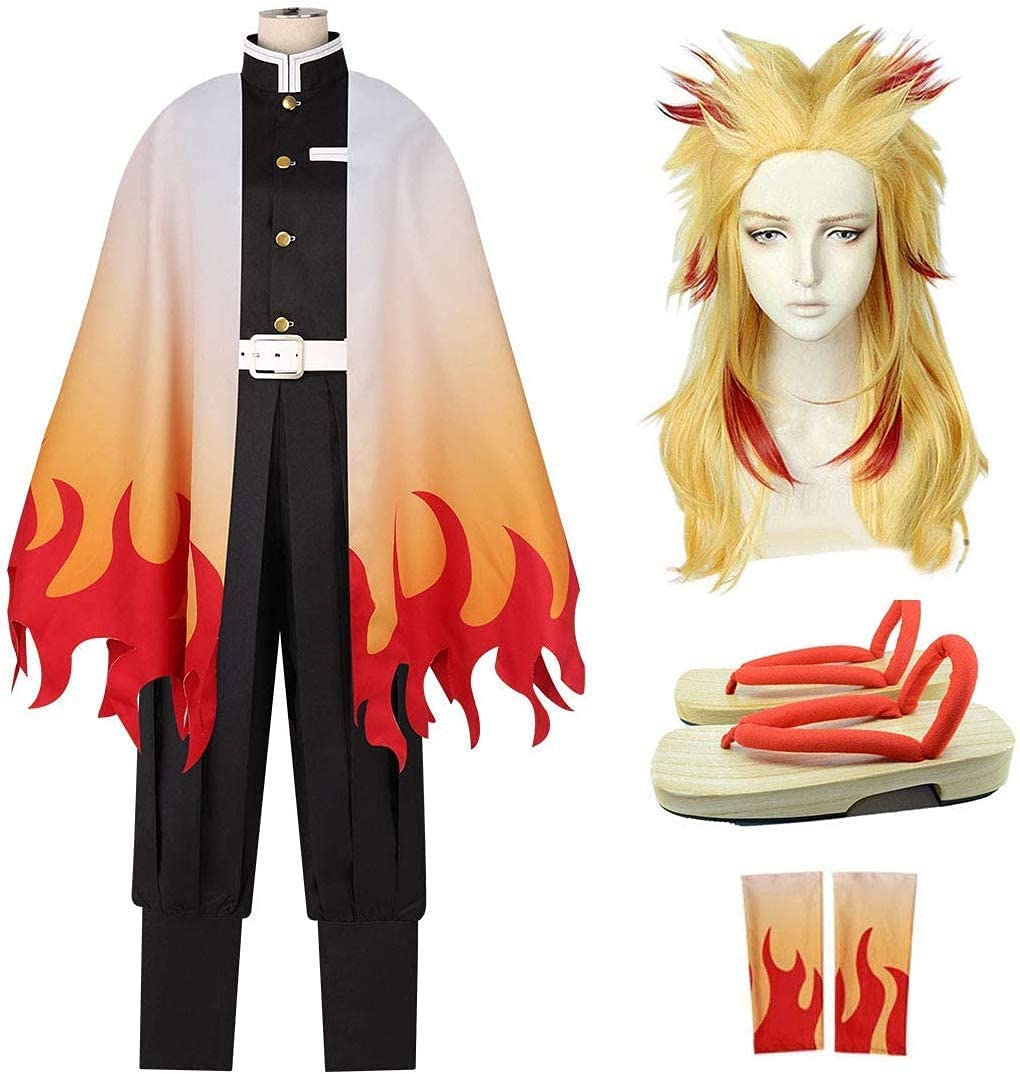 煉獄杏寿郎 コスプレ 靴 ウィッグセット 煉獄杏寿郎 コスプレ 靴