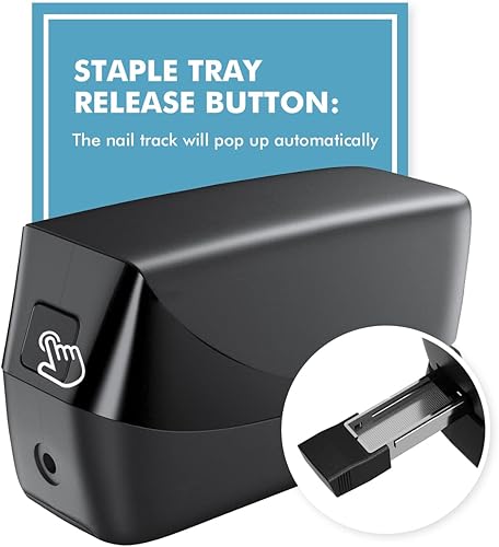 Miniatura 4 de Coruscant Engrapadora eléctrica, engrapadora de escritorio resistente, incluye 2000 grapas y 1 removedor de grapas, engrapadora automática sin