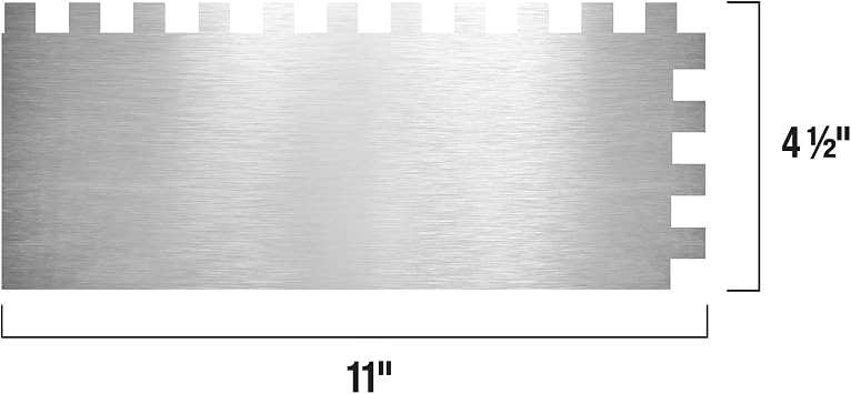 QEP 1/2 x 1/2 x 1/2 Square Notch Carbon Steel Trowel w/Wood Handle