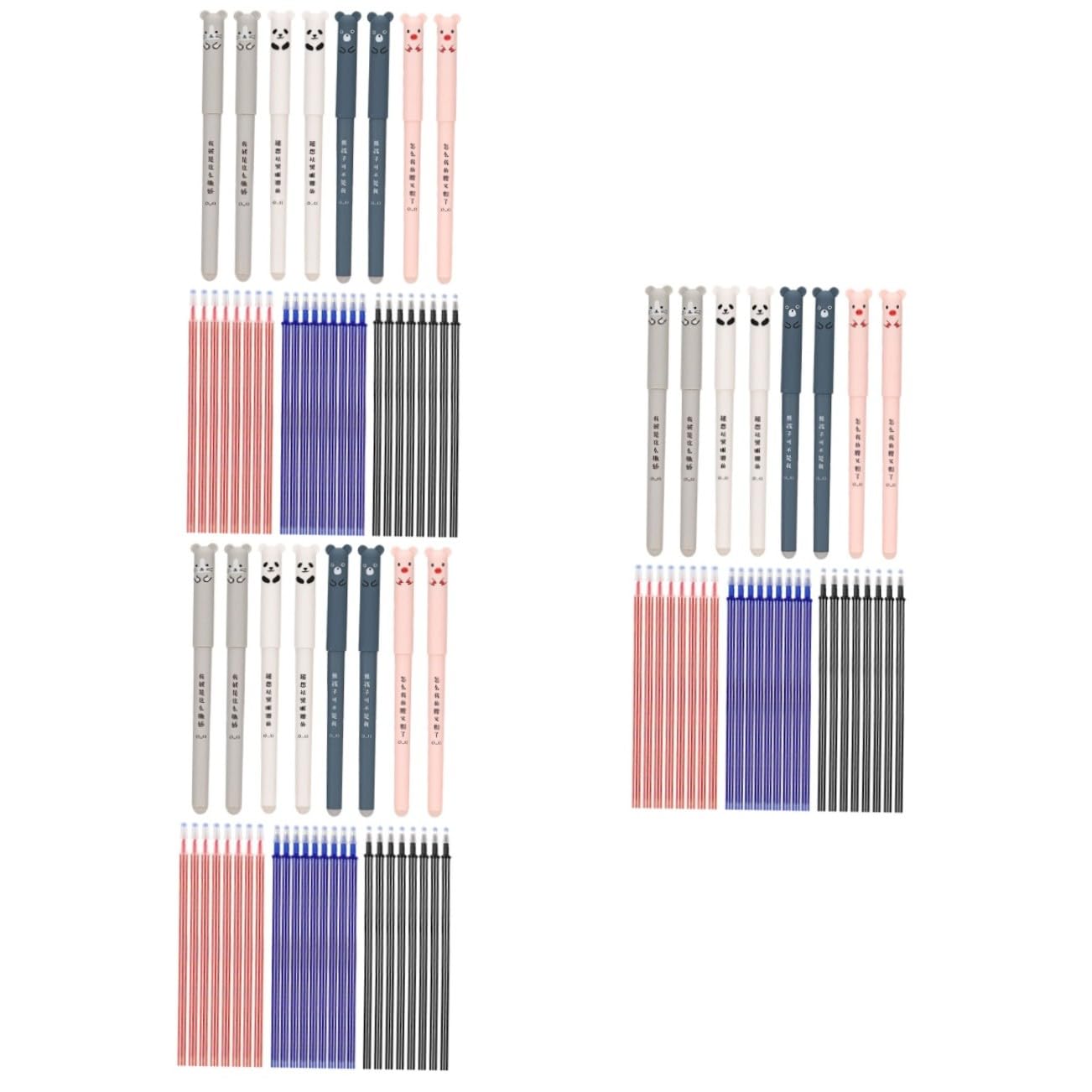 3 Set Penna a Sfera Cancellabile Penne Perni Penna Carina Evidenziatori Ricariche Asse Divertente Note Elementare Cartone Animato Inchiostro Multi Gel Mini Glitter Ultra Plastica