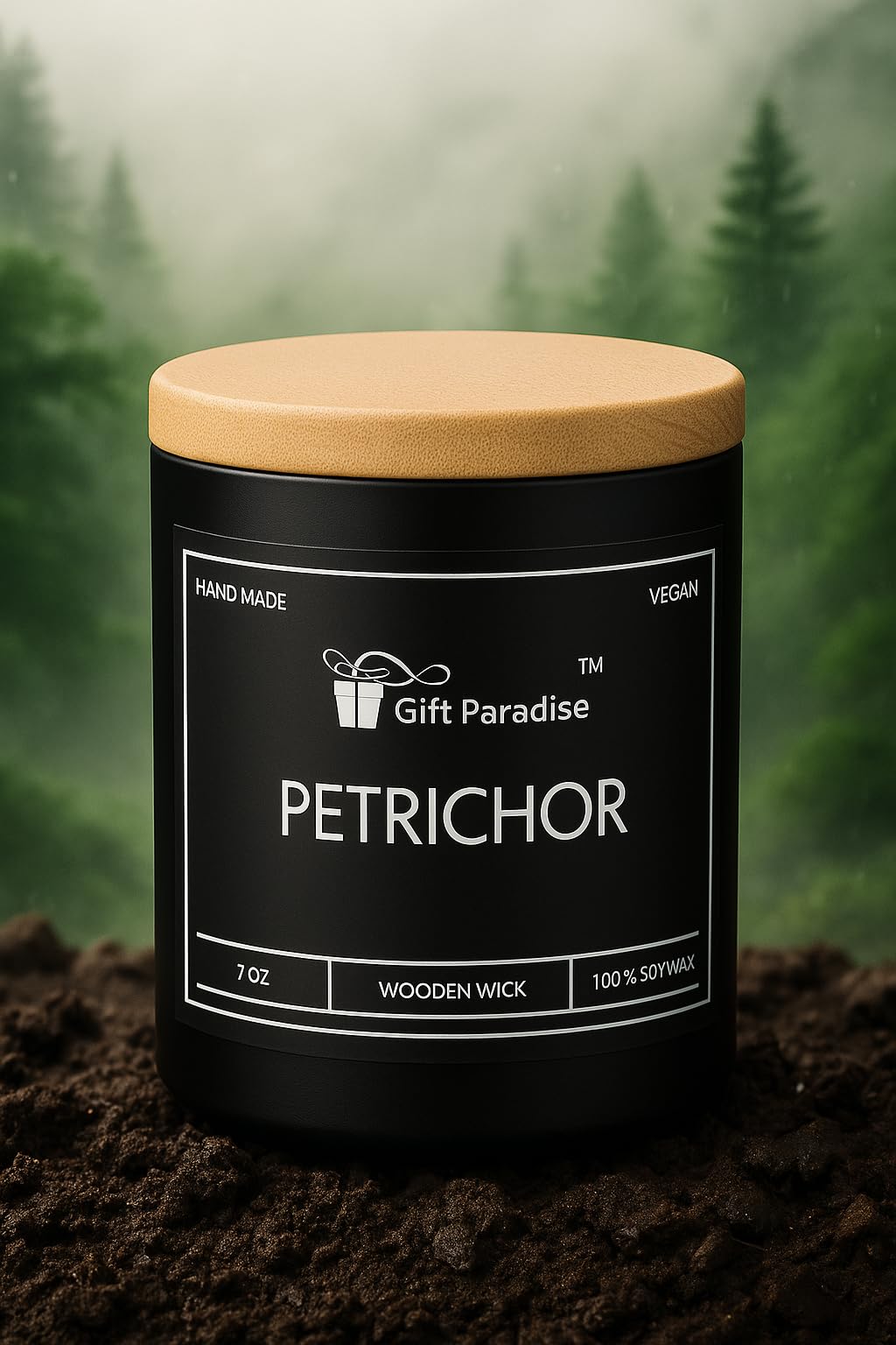 Amazon.co.jp: Gift Paradise Petrichor ソイキャンドル – 7オンスの