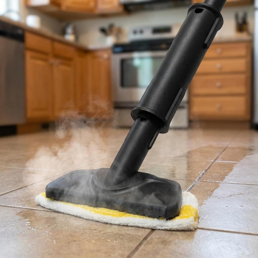 Ensemble D'accessoires pour Nettoyeurs Vapeur : en Microfibre, Buse, Brosses Rondes pour Carrelage et, 14 Pièces