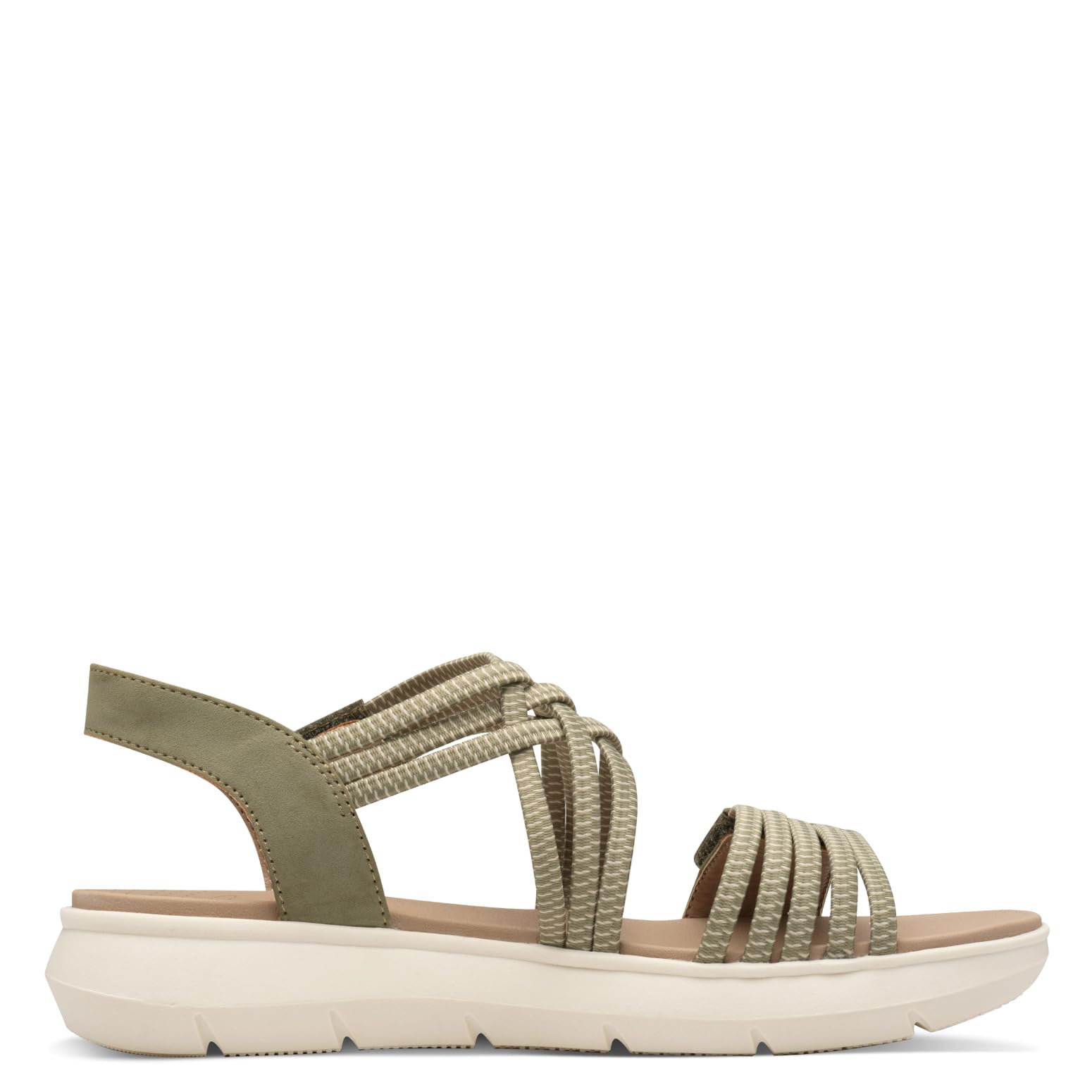 Jana Coshy Damen Sandalen flach mit Klettverschluss Vegan, Grün (Sage), 37 EU – Ansicht 5