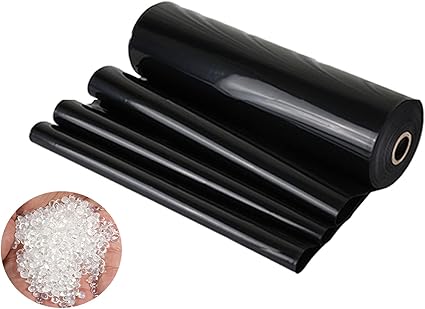 Image ZBYL HDPE Pond Liner 8-Mil, Soft Rubber Black Pond Skins, Pond Products For Fish Ponds, Water Features, Fountains, Waterfall And Water Gardens