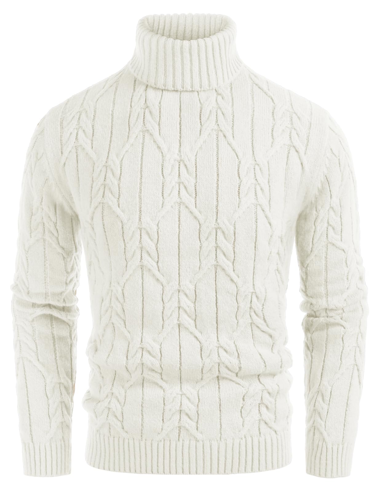 GRACE KARIN Cable Knit Turtleneck Sweater