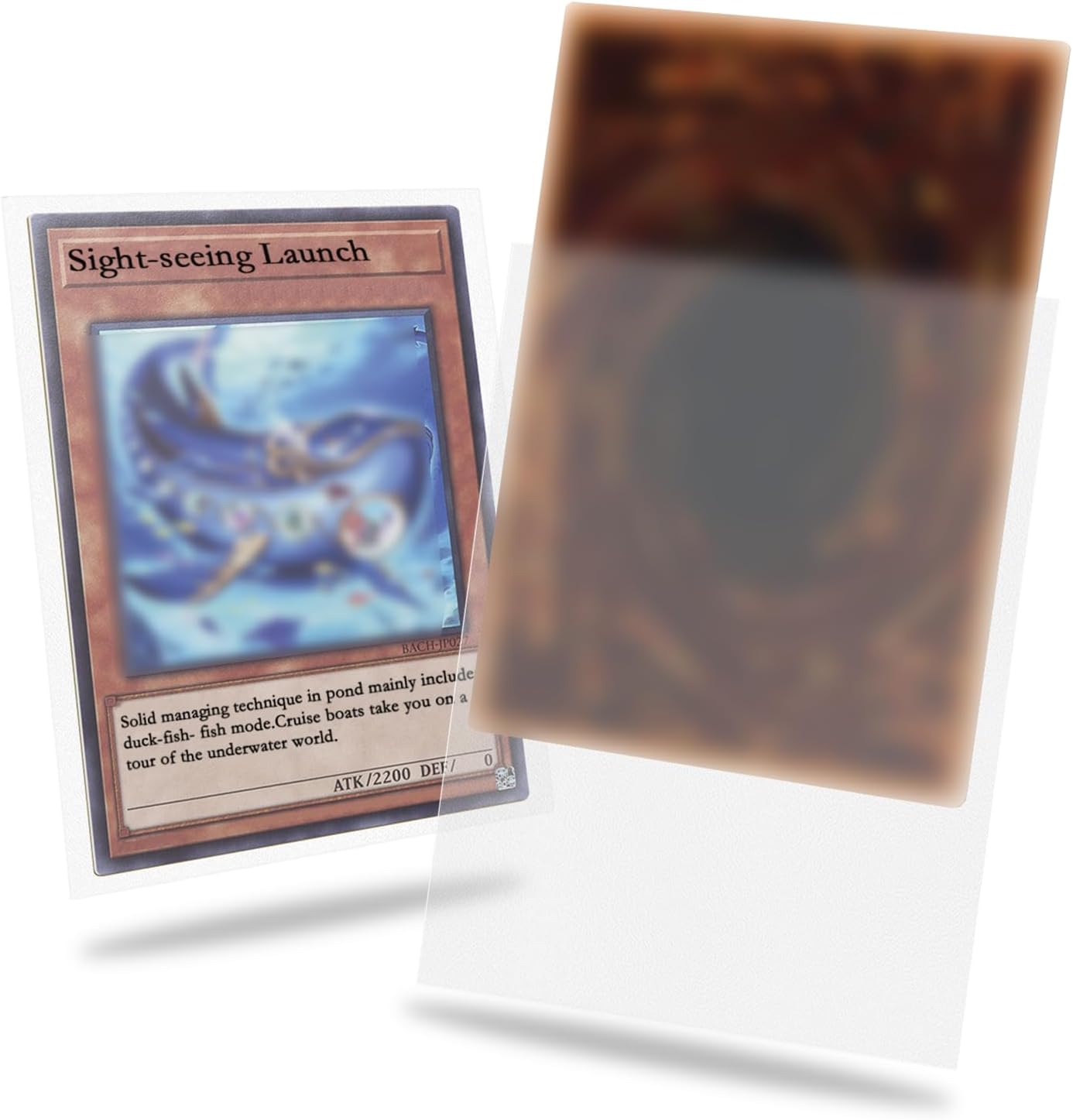 Clear Card Sleeve 200 Pack Compatible with Yu-gi-oh Card Sleeve Japanese Small Card Sleeves Photocard Sleeves 62x89mm, Back Textured Perfect Shuffling, Protect Your Japanese Sized Never Tear