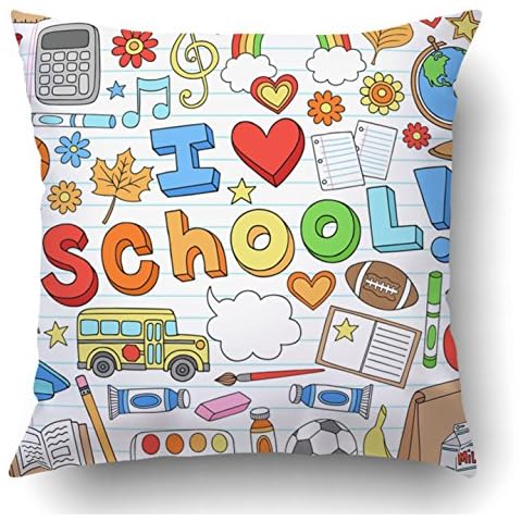 Emvency Brown Teacher Pillow Cover 18x18 Cover