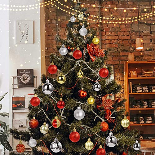 SHareconn Palla di Natale Ornamenti Set di 34