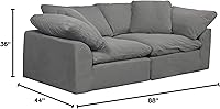 Vista 8 de Sunset Trading Funda Cloud Puff para sofá biplaza modular grande de 2 piezas Funda de sofá seccional Tela de rendimiento Gris