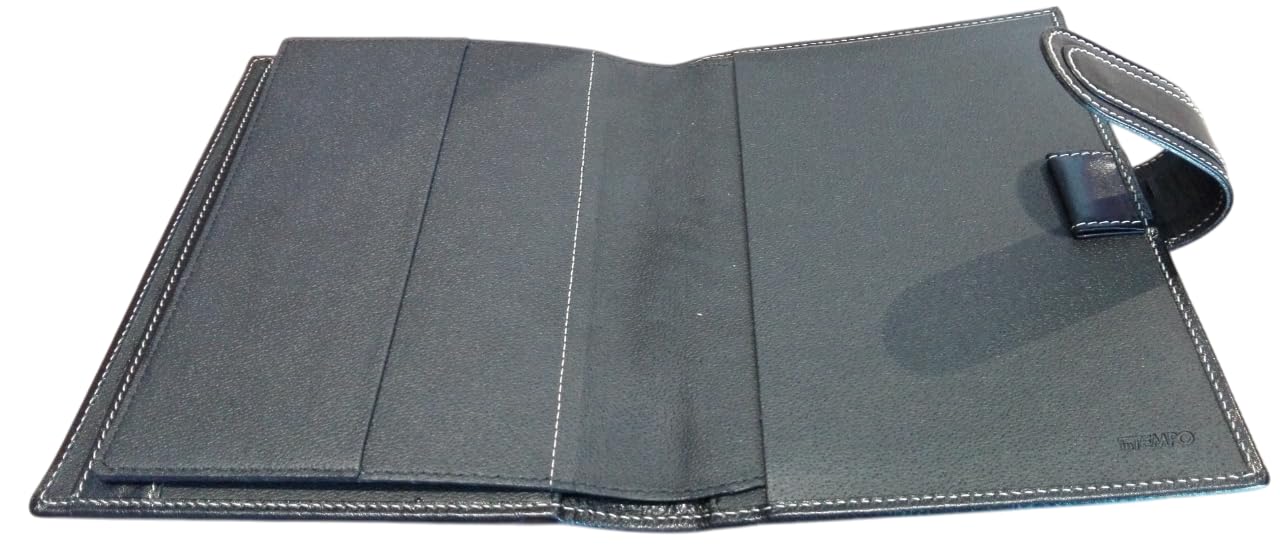 Agenda Intempo 2025-12 Mesi Giornaliera Bussines Class in Vera Pelle Nera 15 x 21 cm per uso quotidiano, ufficio, viaggio - Interno intercambiabile