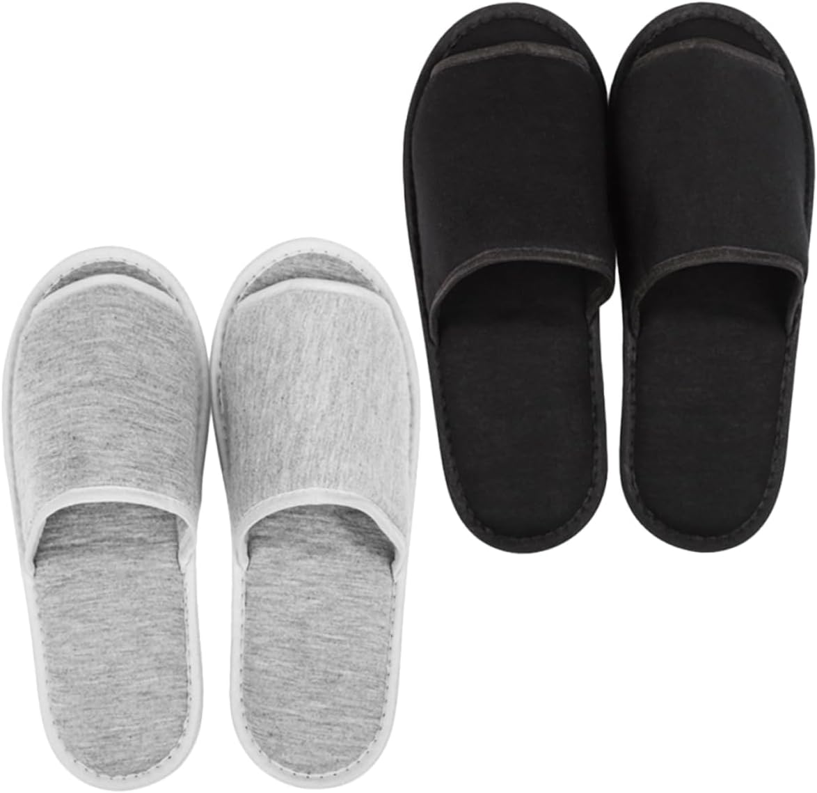 2pairs Travel Disposable Slippers for Men and Women Lightweight Portable Folding Indoor Slippers for Hotel and Home Use and Convenient and Cozy
