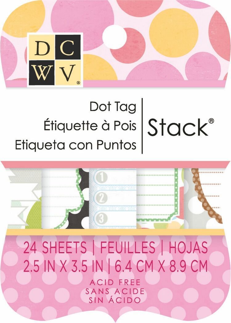 Dcwv Multi-Colour Die Cuts With View Dot Tag Stack,
