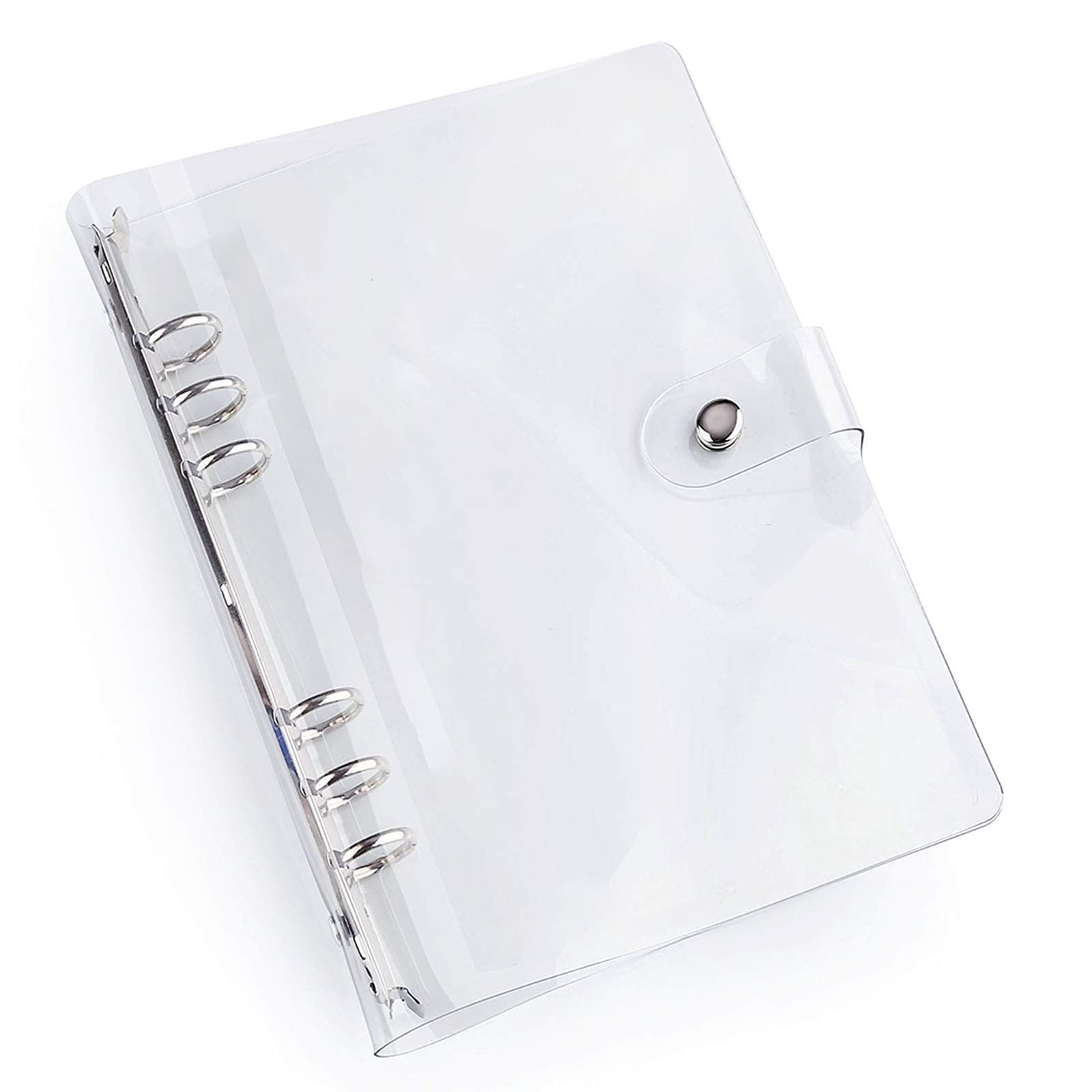 Langing, Clear Notebook Cover Soft PVC A5 6 Filing Holes Refillable Notebook Protector Ring Binder A6