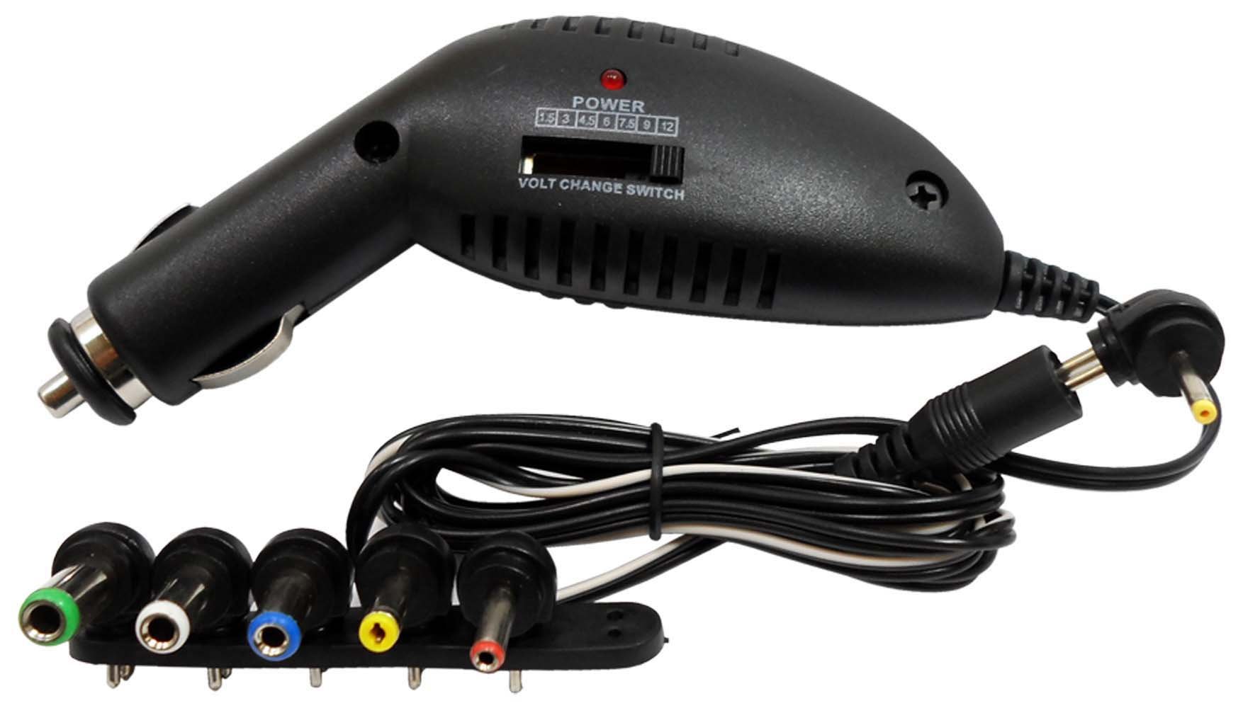ToolUSA Hawk Multi-voltage 1.5v To 12v Car Power Converter With 6 Connector Tips: TA-17560