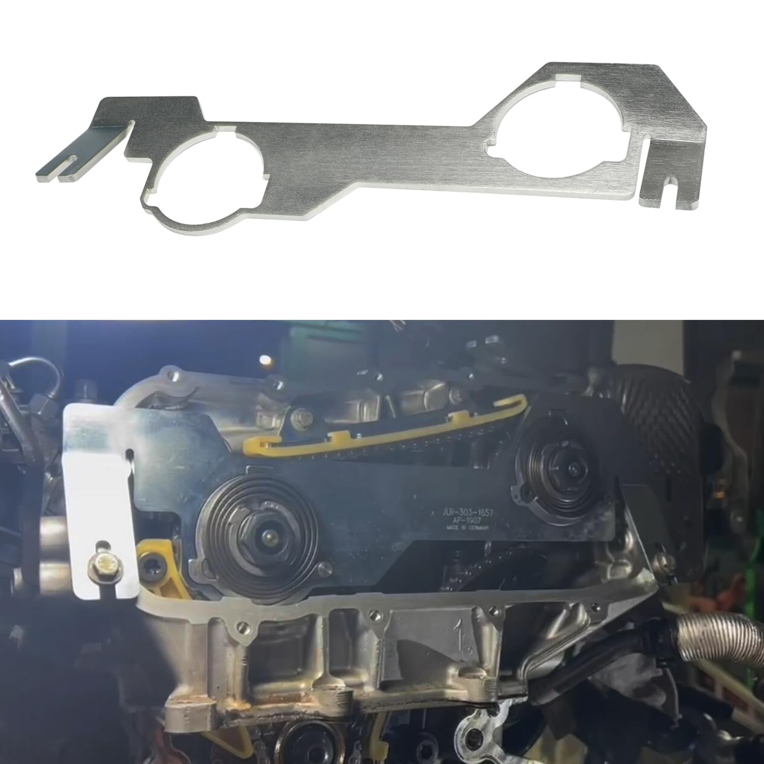 DPTOOL VCT Attrezzo di bloccaggio dell'albero a camme, Strumento di fasatura dell'allineamento del Motore per Land Rover 3.0T PT306 I6, Benzina in Linea a 6 cilindri, Strumento di ripristino