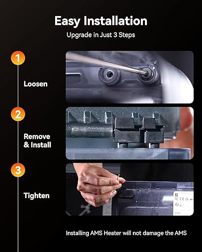 Miniatura 4 de SUNLU - Calentador AMS, compatible con AMS Gen 1  Permite impresión y secado simultáneos, fácil instalación, calentamiento rápido a 70C, secador de