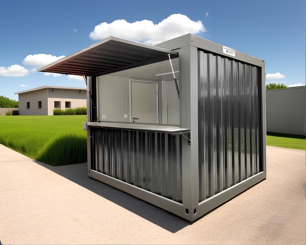 Mini Pop-up Shop Container – Portable Coffee Bar, Fast-Food Stand, and Outdoor Kiosk Booth for Small Businesses