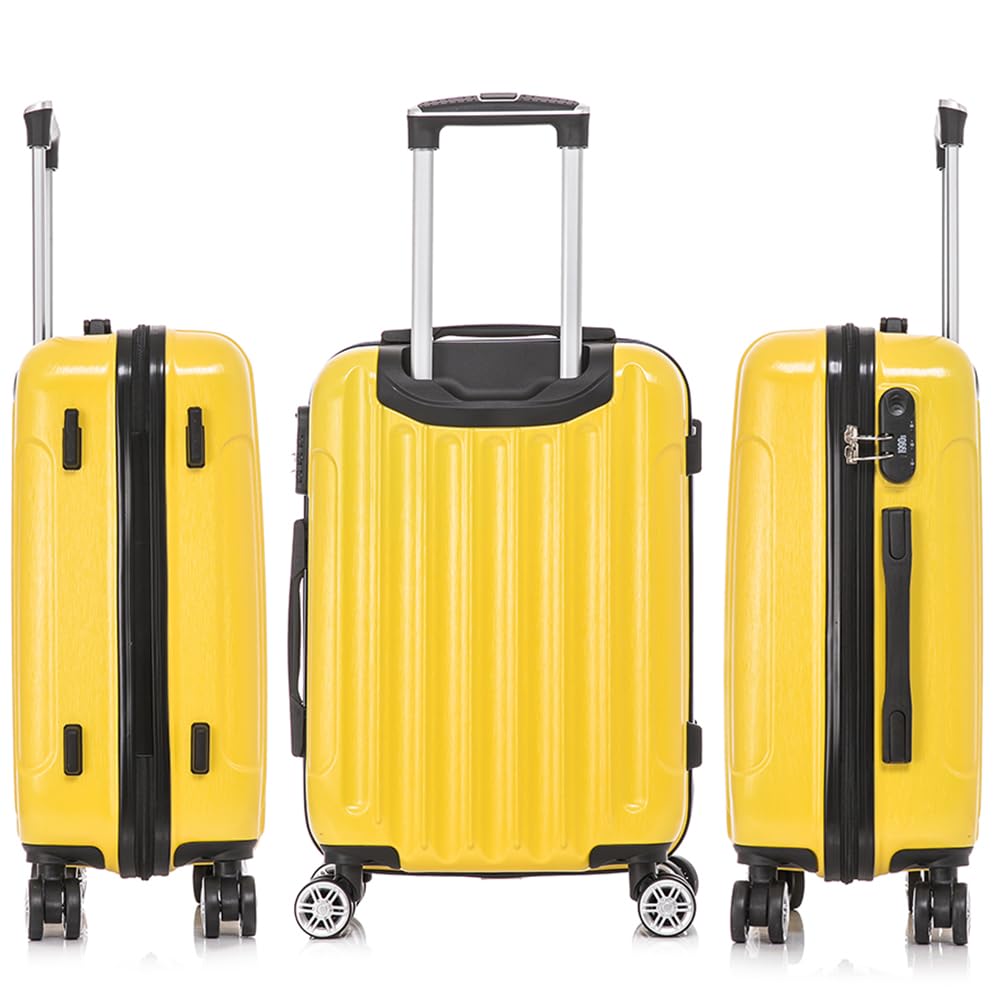 1990s Maleta de Cabina Policarbonato 55x40x20cm (40L) - 20 Pulgadas - Amarillo