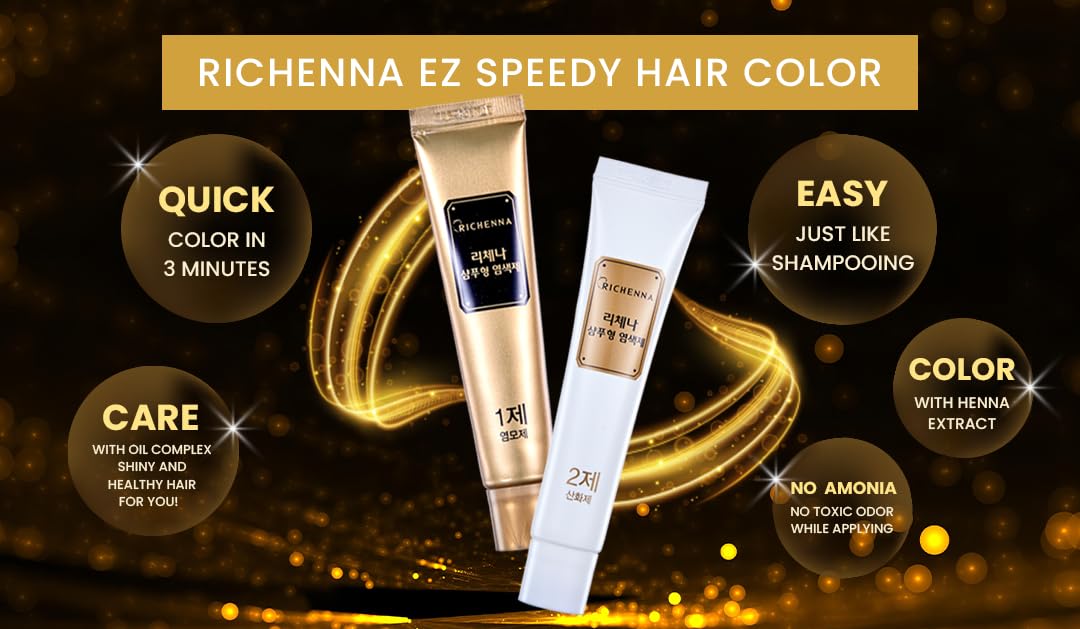 Amazon.com : RICHENNA Ez Speedy Self Hair Color 5 Bundle Pack
