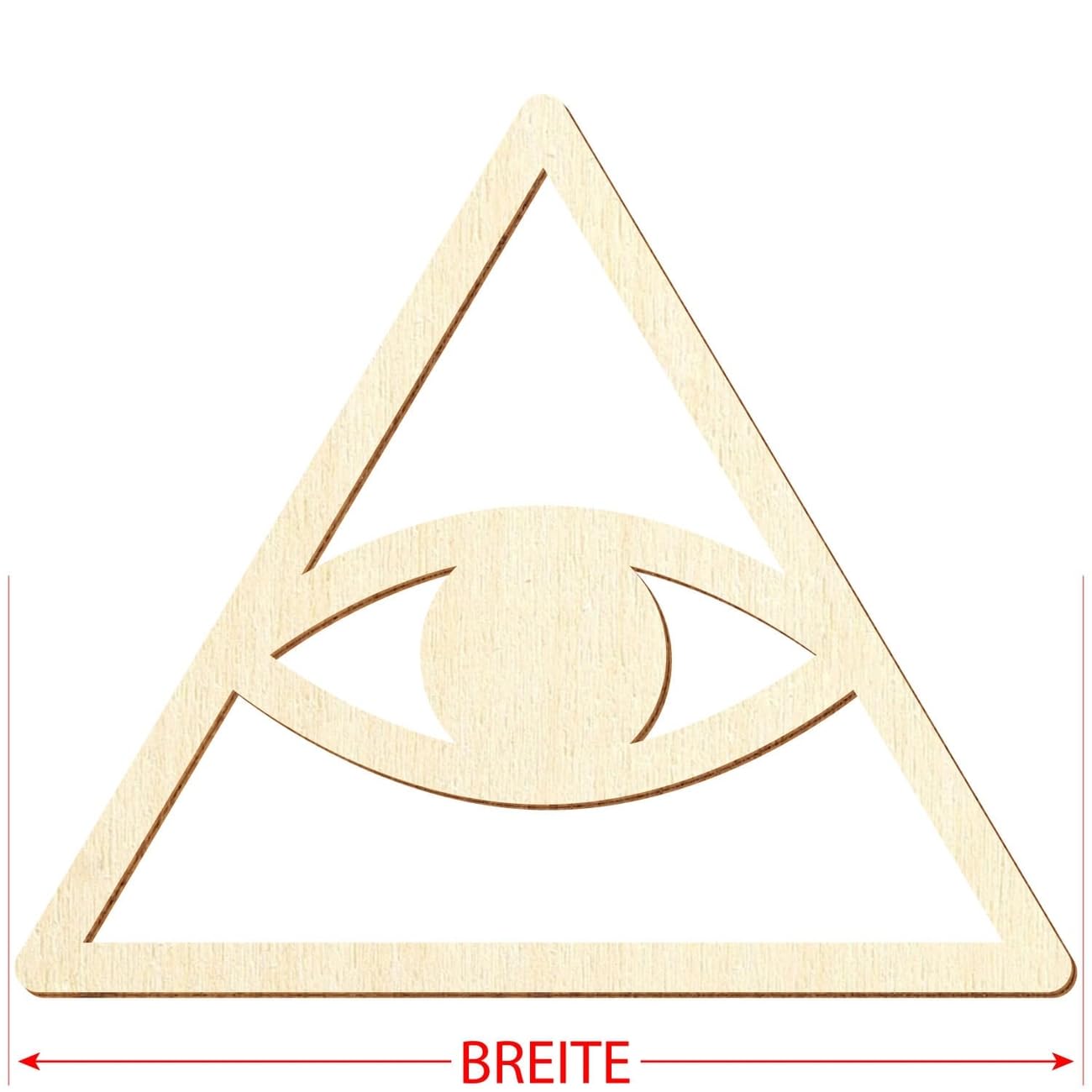 Allsehendes Holz Auge Caodaismus - Deko Basteln 5-50 cm