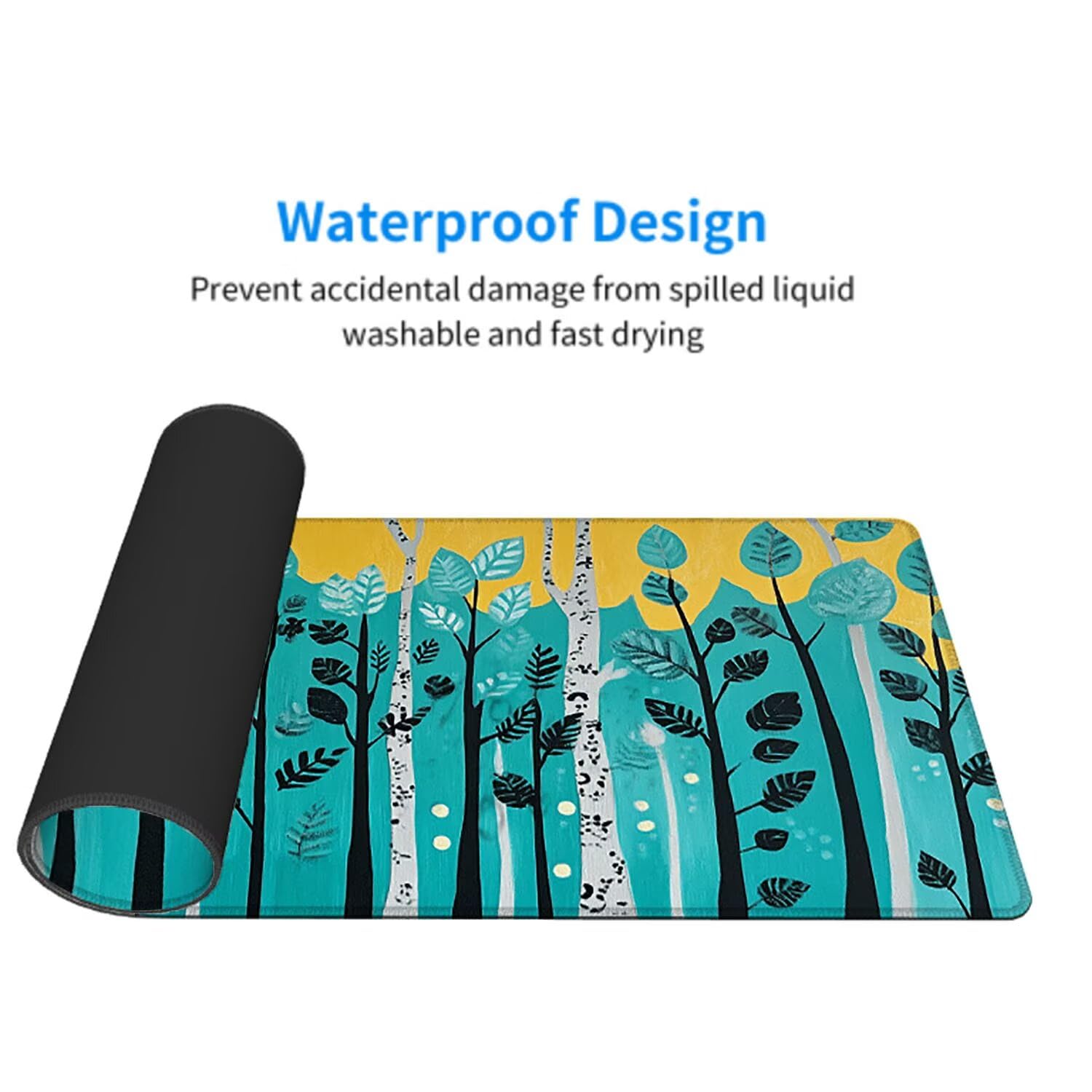 Abstrakcyjna podkładka pod mysz pod mysz pod mysz do gier XXL 1400 x 600 x 3 mm podkładka pod mysz gumowa duża podkładka pod mysz dla graczy akcesoria wodoodporne PC, do klawiatury laptopa w-8340