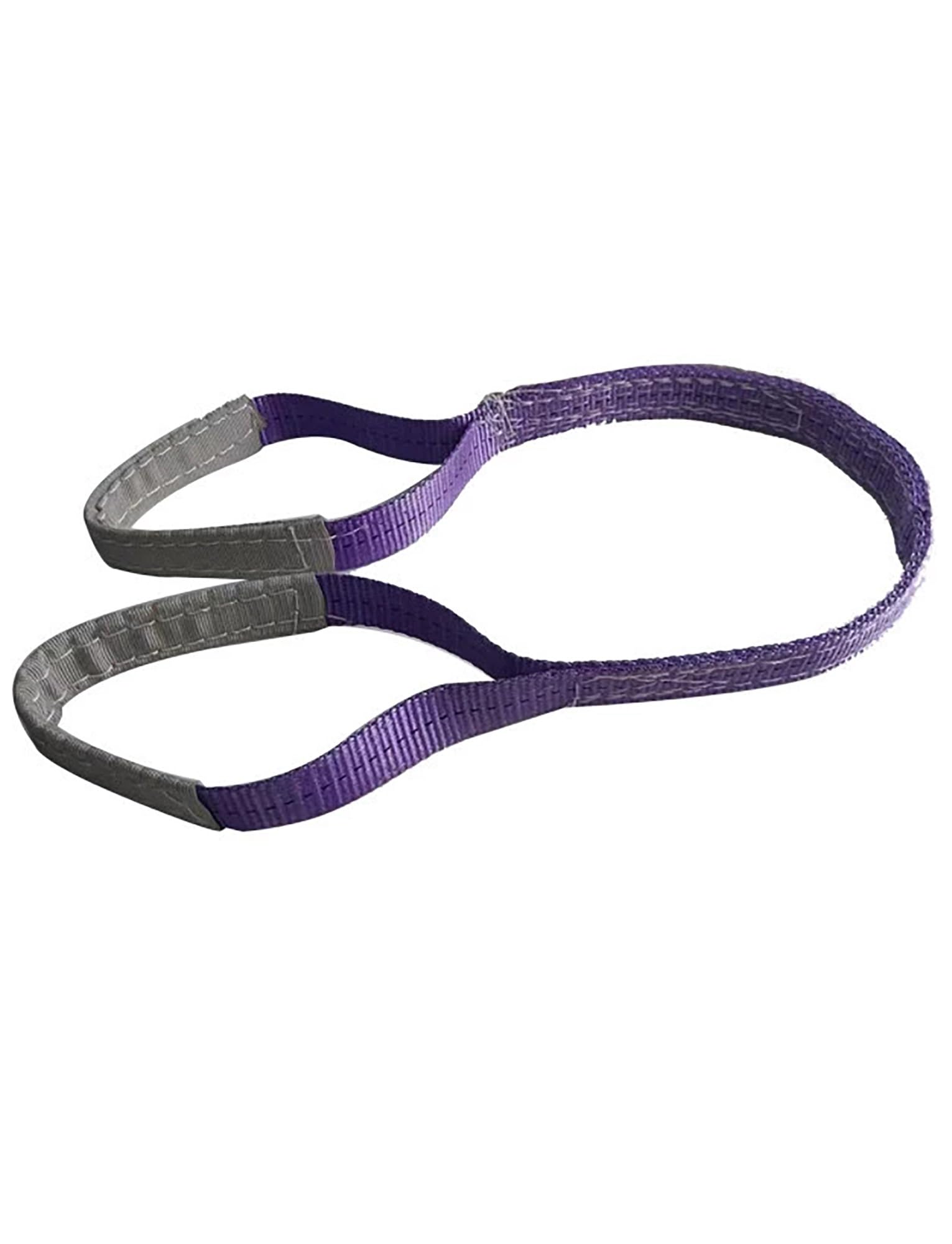 Cinghia di Sollevamento in Tessuto per Gru Industriale, Cinghia a Occhiello Piatto per rimorchio, Fune in Poliestere Resistente all'Usura (1 tonnellata - 6 Metri)