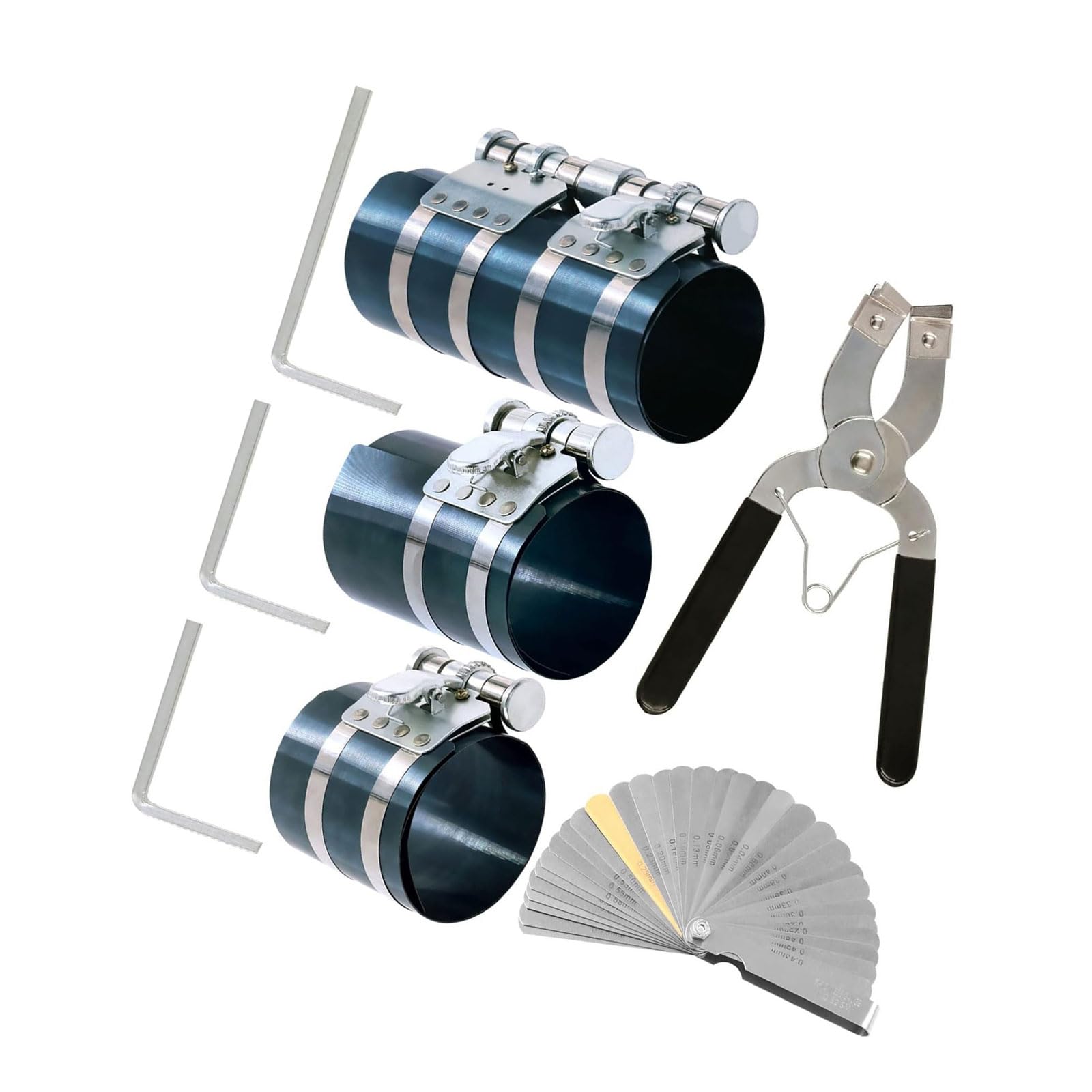 Hlzcmwi Light Professional Adjustable Piston Rings Compressor Set With Installation Pliers For Engine Repair And Maintenance Truck Engine Maintenance Set