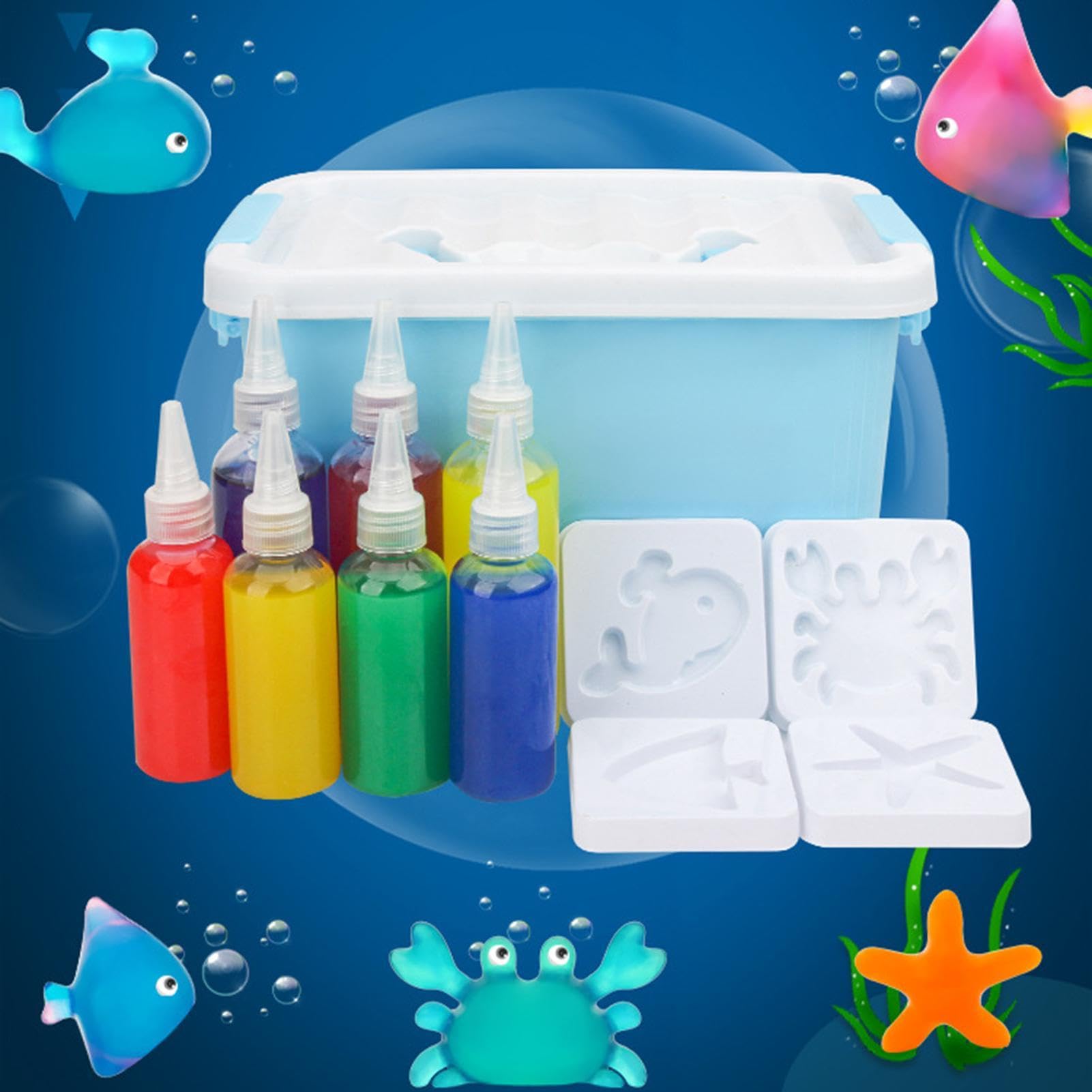 con gel de agua Actividad Creativa con 12 Moldes de Dibujos Animados | Para Aula Escuela Infantil Regalo Niños 3+ Años