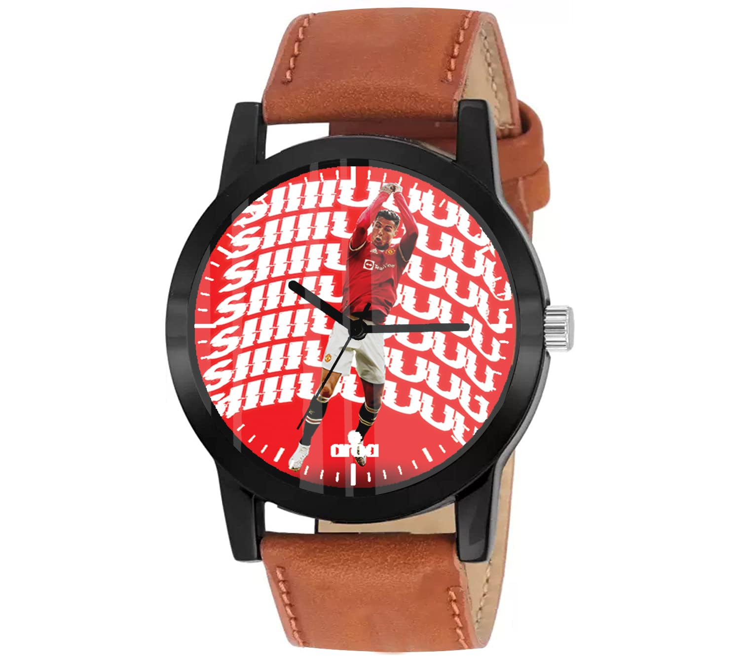 AROA Watch New Watch for Shhuuuuuu CR7 Model : 731 Black Metal Type Analog Black Strap Watch Red Dial for Men Stylish Watch for Boys (B0C7MQKP9R) Amazon Price History, Amazon Price Tracker