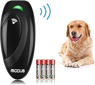 Modus Anti Barking Device, Ultrasonic Dog Bark Deterrent and 2 in 1 Dog Training Aid Control Range of 16.4 Ft w/Anti-Static Wrist Strap LED Indicate 100% Safe Walk a Dog Outdoor - coolthings.us