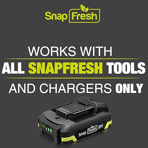 Miniatura 2 de SnapFresh Batería de litio de 20 V para herramientas inalámbricas, batería de larga vida útil solo con todas las herramientas inalámbricas de 20 V,