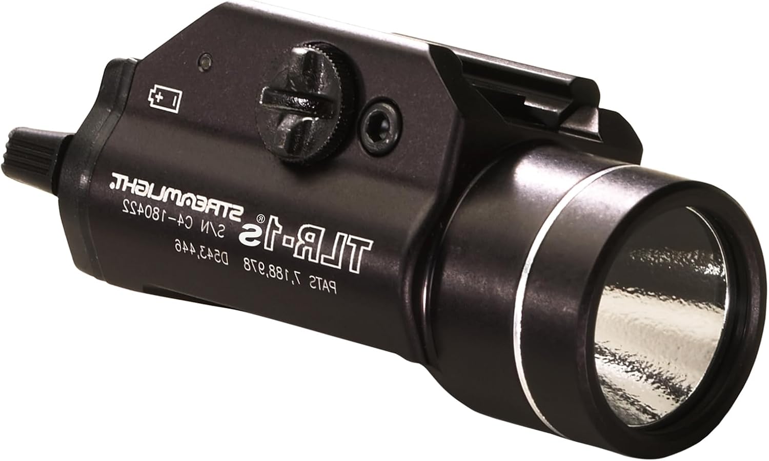 Streamlight 69211 TLR‑1s 300-Lumen 12,000 Candela Rail-Mounted Weapon Flashlight with Strobe, Earless Screw & Rail Locating Keys, Black
