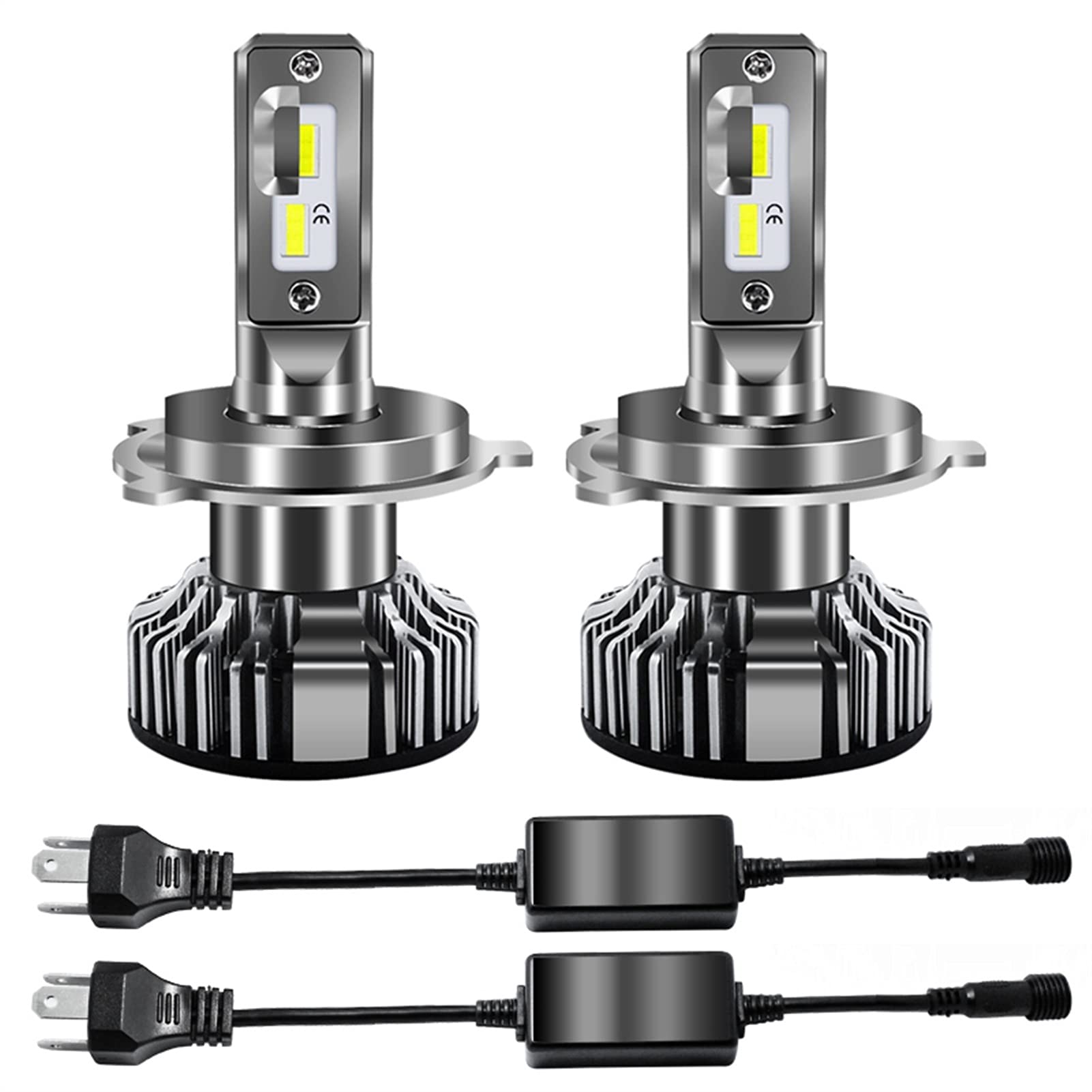 Fari 2pcs High Power LED Automobile Automobile 60W H4 H7 LED H8 H9 H11 HB4 9006 9005 HB3 CSP Lampadina del Faro a LED (Socket Type : H4/9003/HB2 Hi/Lo)