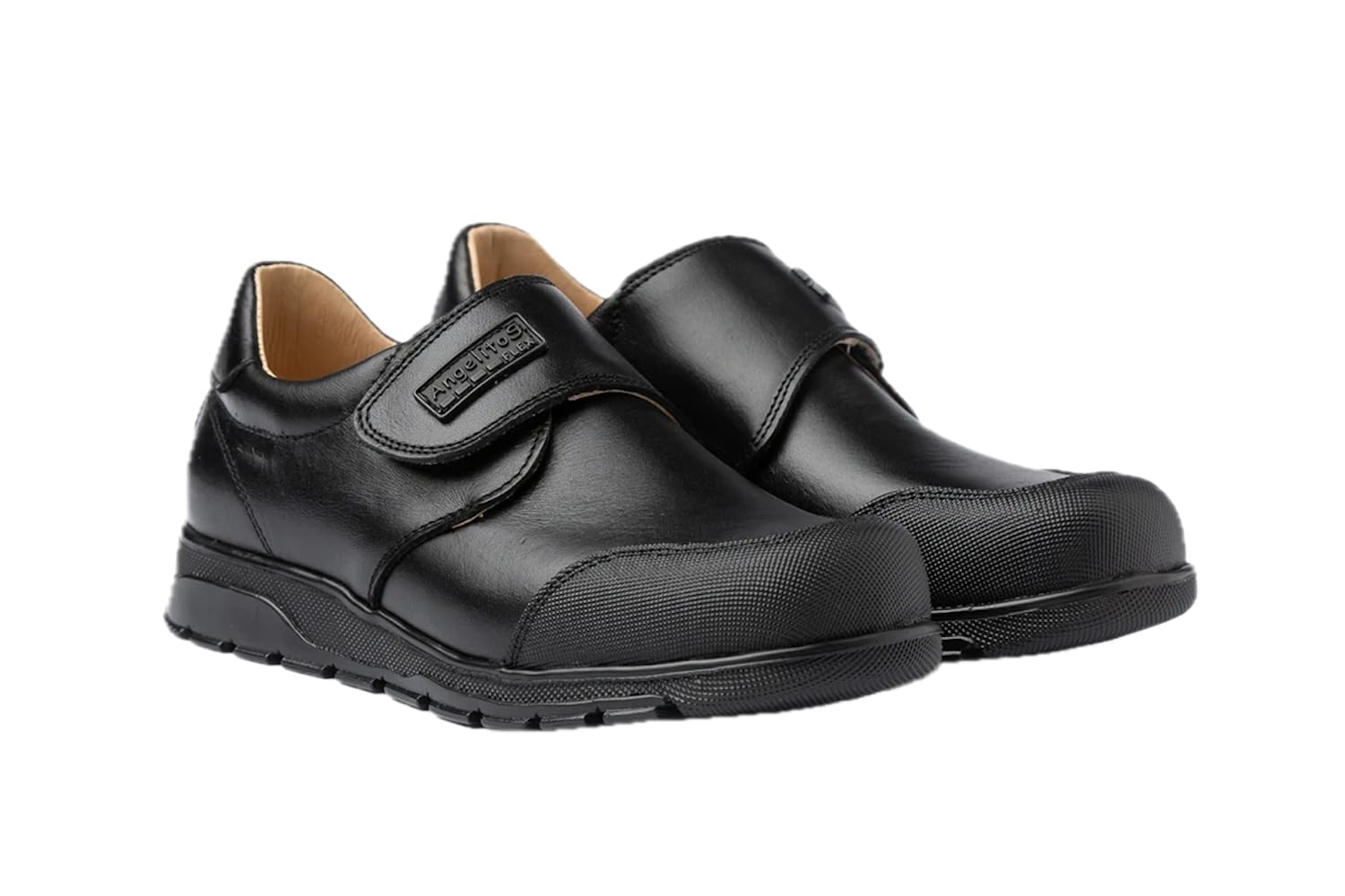 Angelitos COLEGIAL NIÑO Velcro Mod 453,Calzado Nacional,100% Piel (Negro, numeric_36)